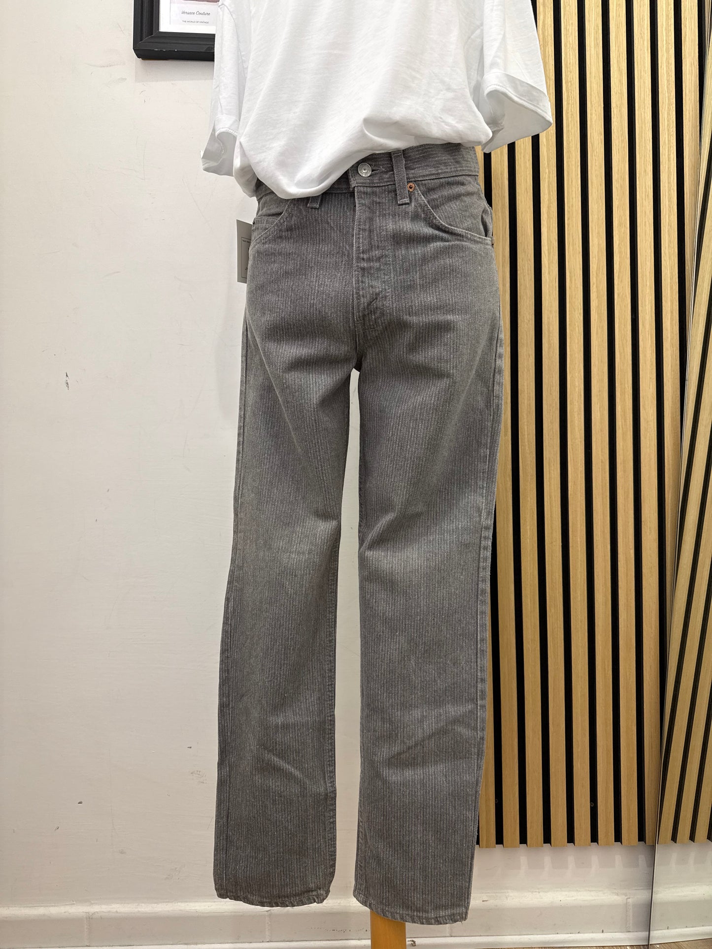 Vintage Levi's Pinstripe Jeans  Grey