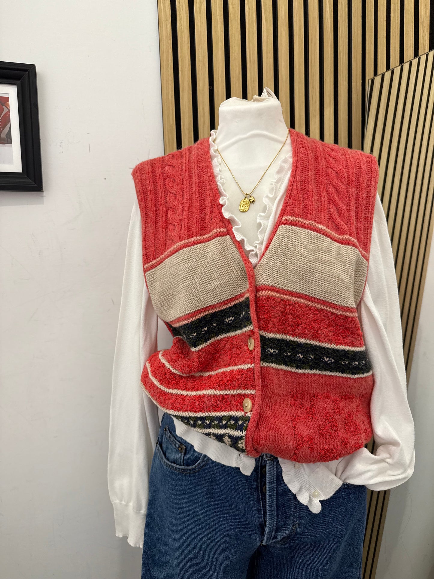 Cardigan smanicato Vintage