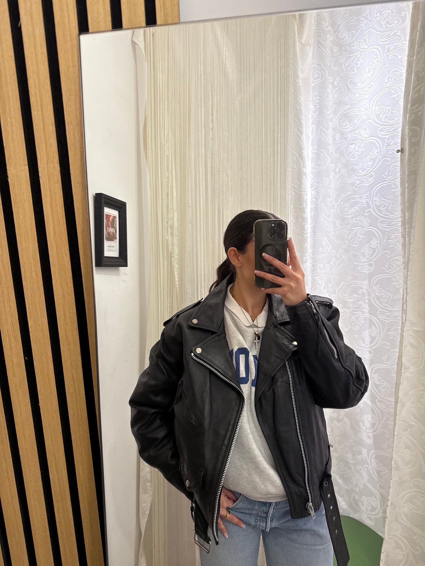 Chiodo in vera pelle, unisex