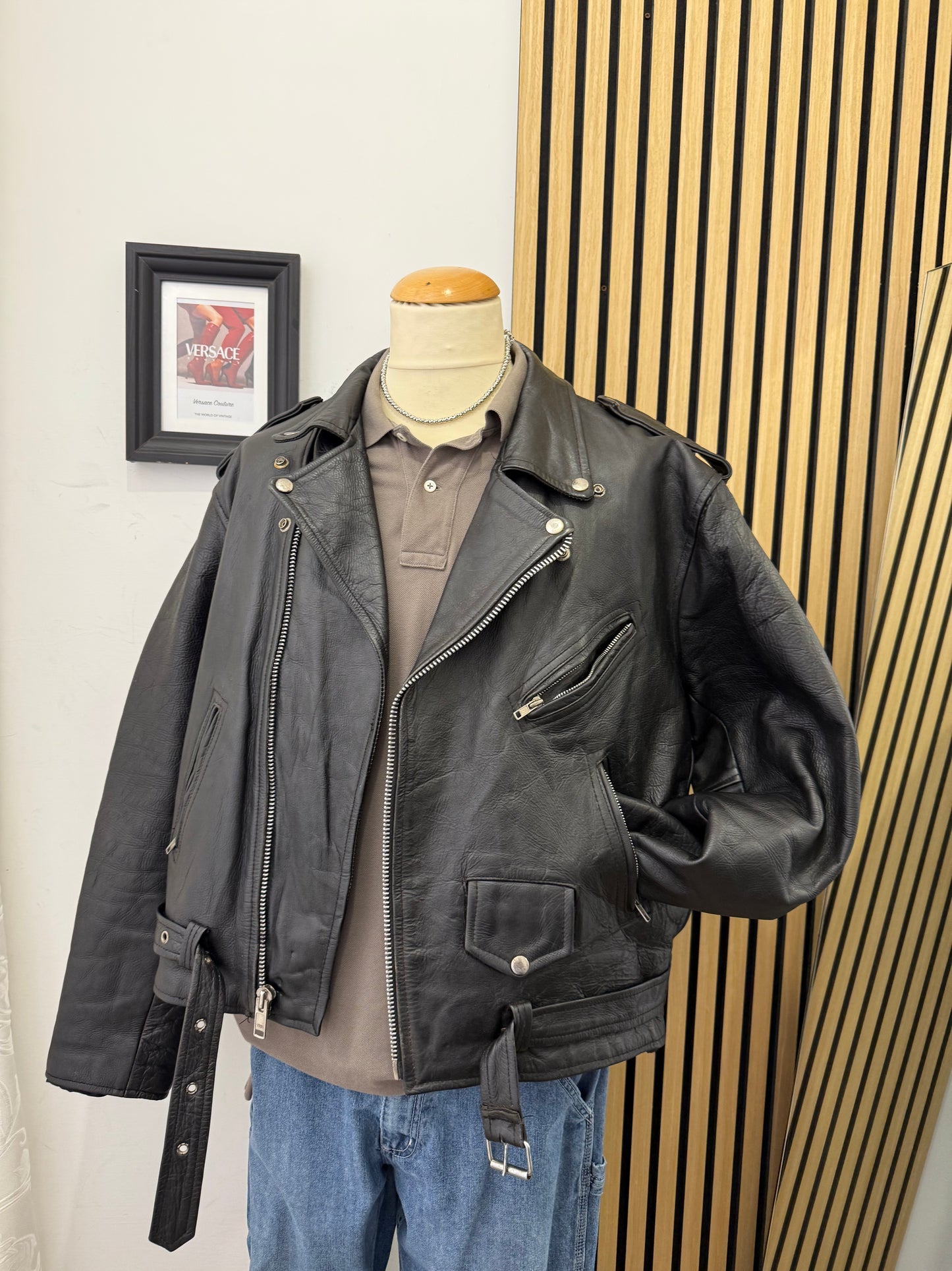 Chiodo in vera pelle, unisex