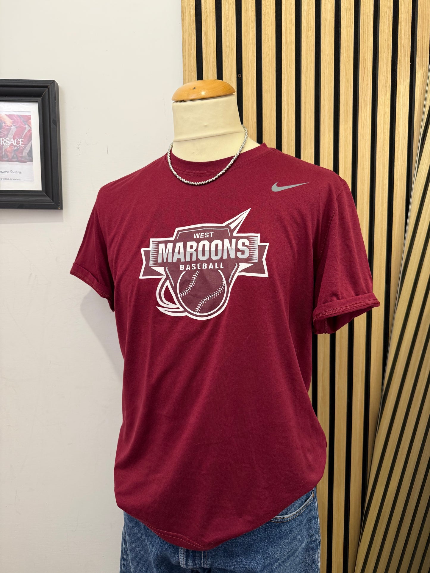 T-Shirt Nike West Maroons Baseball - Dri-Fit Performance