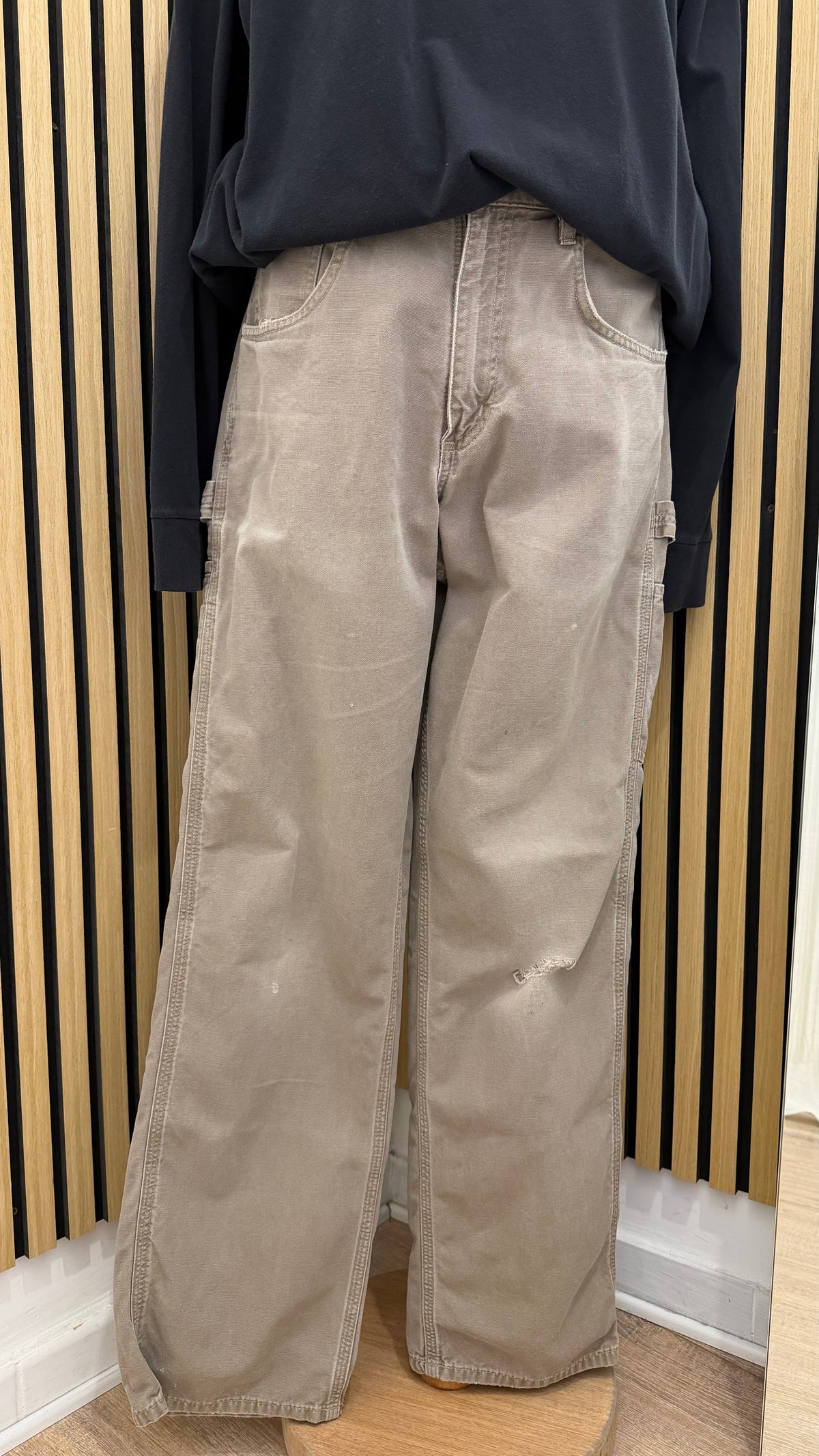 Pantaloni Carhartt B159 Loose Fit Work Pants Beige / Khaki tg 44 ita