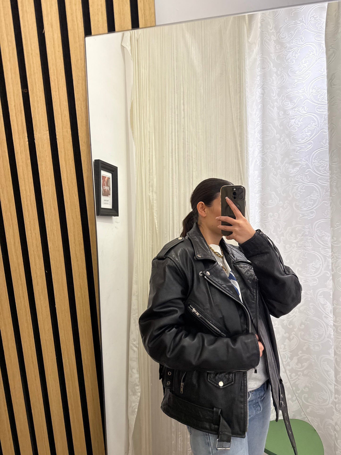 Chiodo in vera pelle, unisex