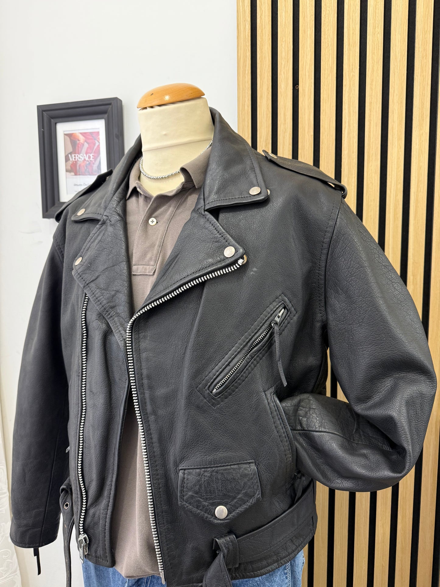 Chiodo in vera pelle, unisex