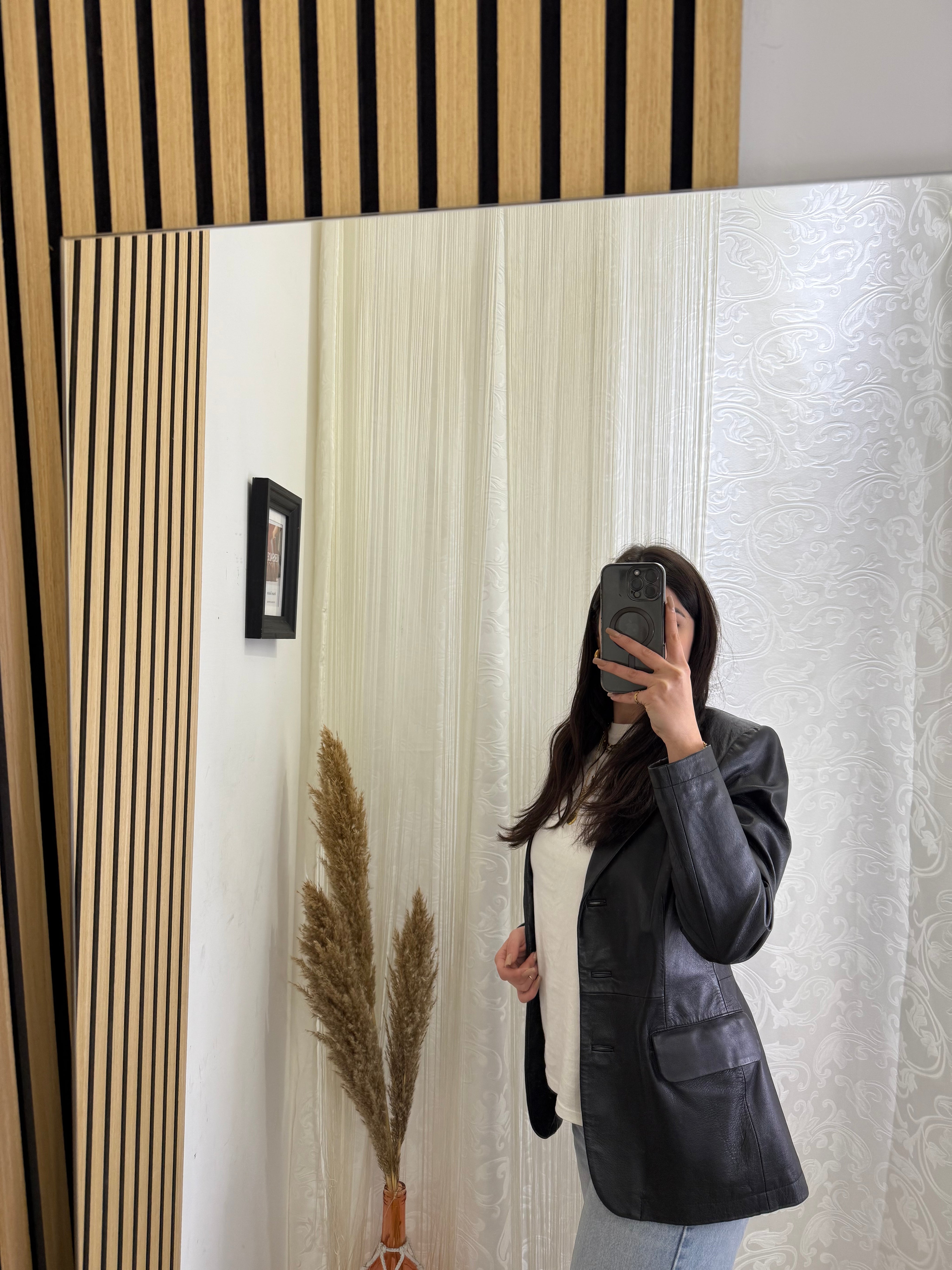 Blazer in vera pelle