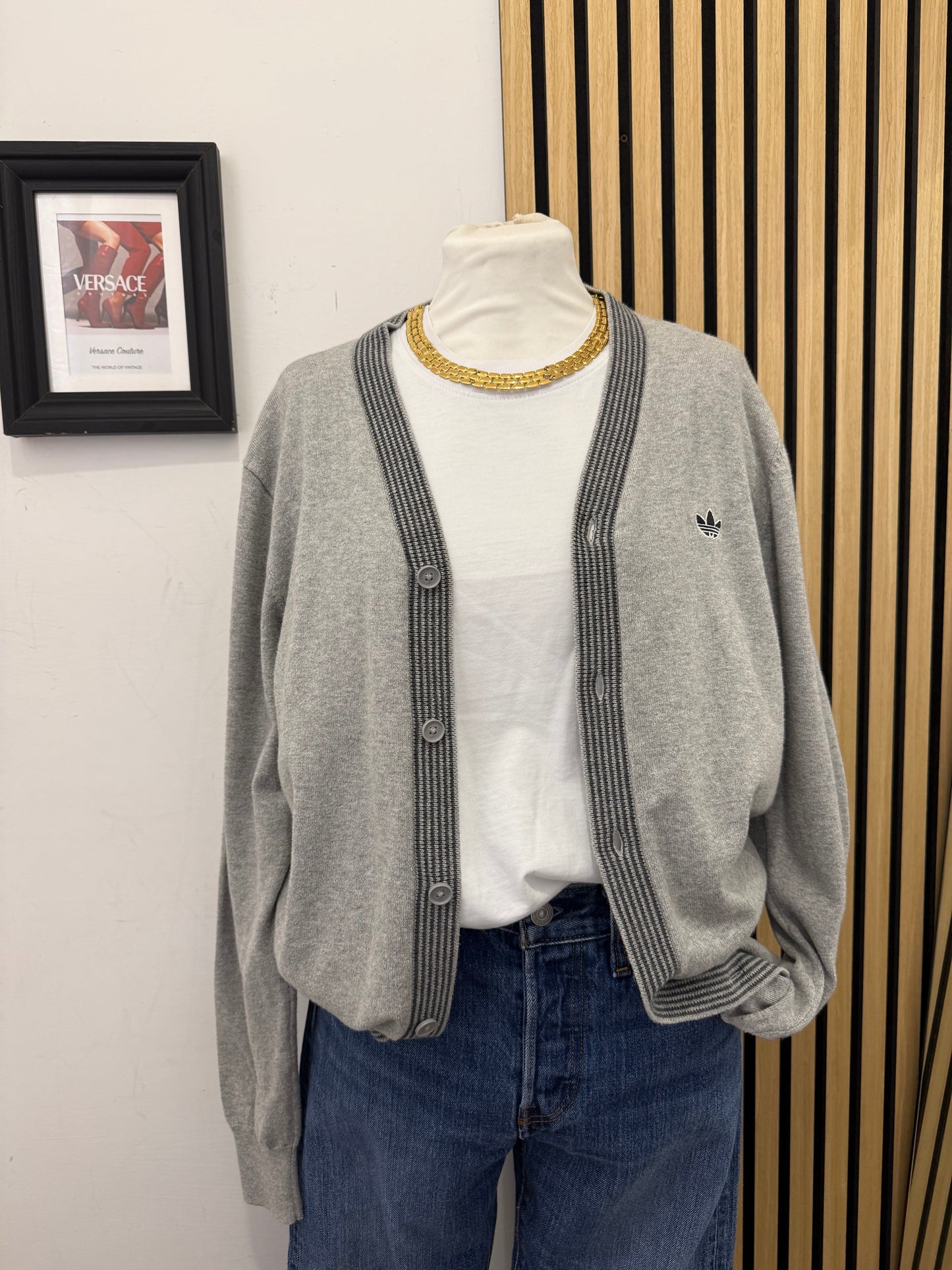 Cardigan vintage Adidas Originals unisex