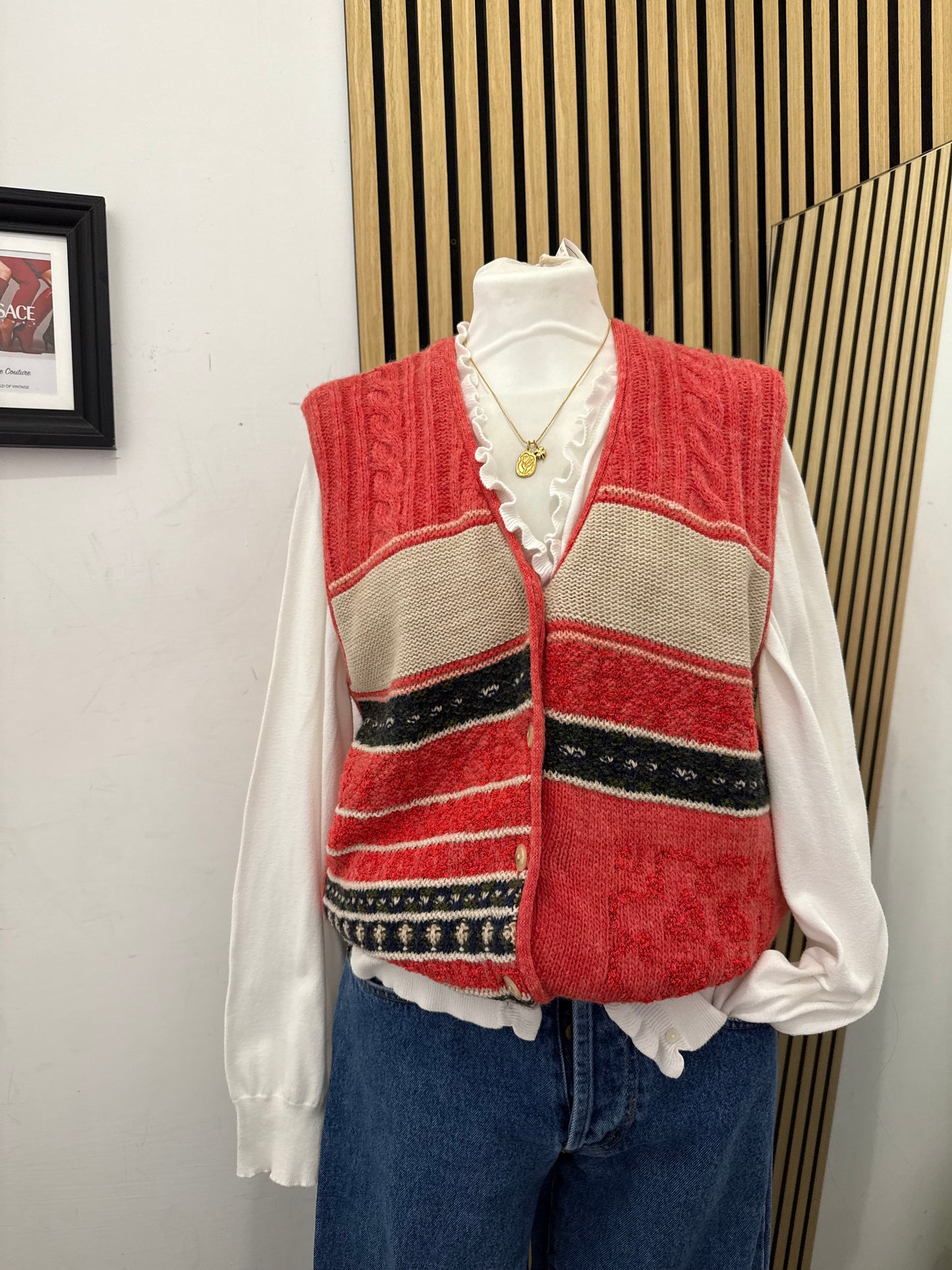 Cardigan smanicato Vintage