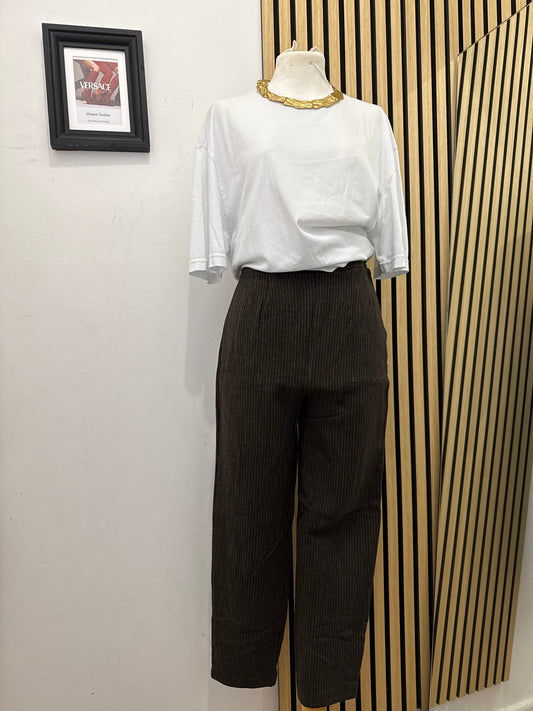 Pantalone Gessato Vintage Marrone