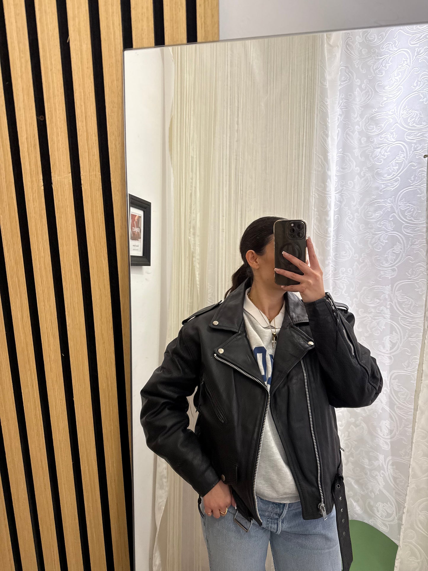 Chiodo in vera pelle, unisex