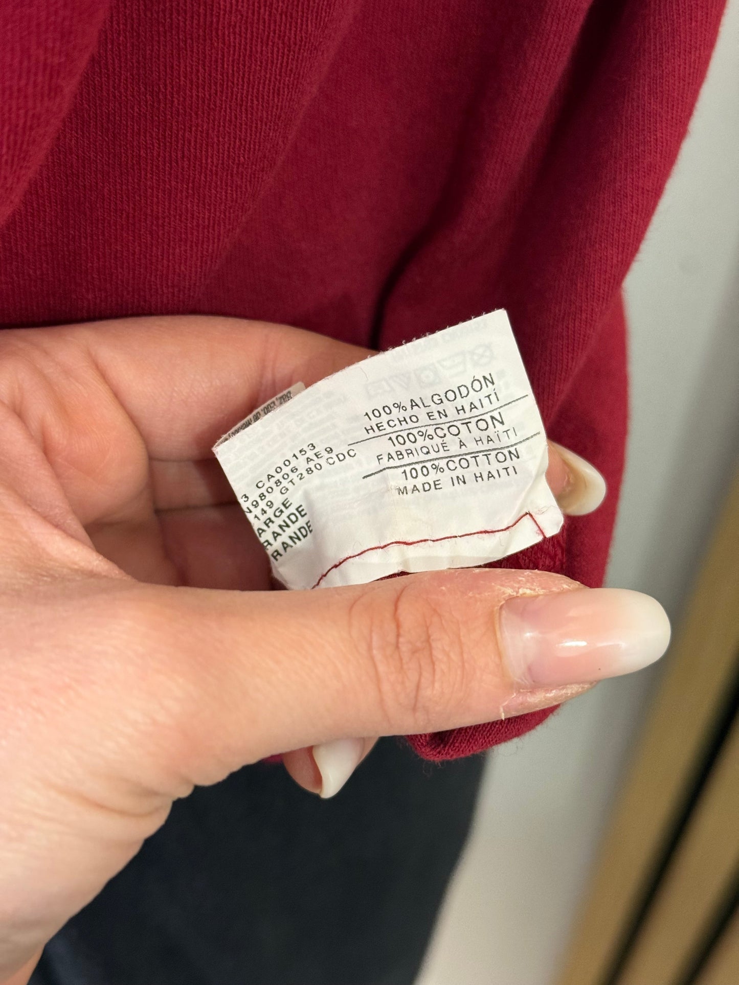 T-shirt vintage Hanes dei Carolina Gamecocks in bordeaux unisex