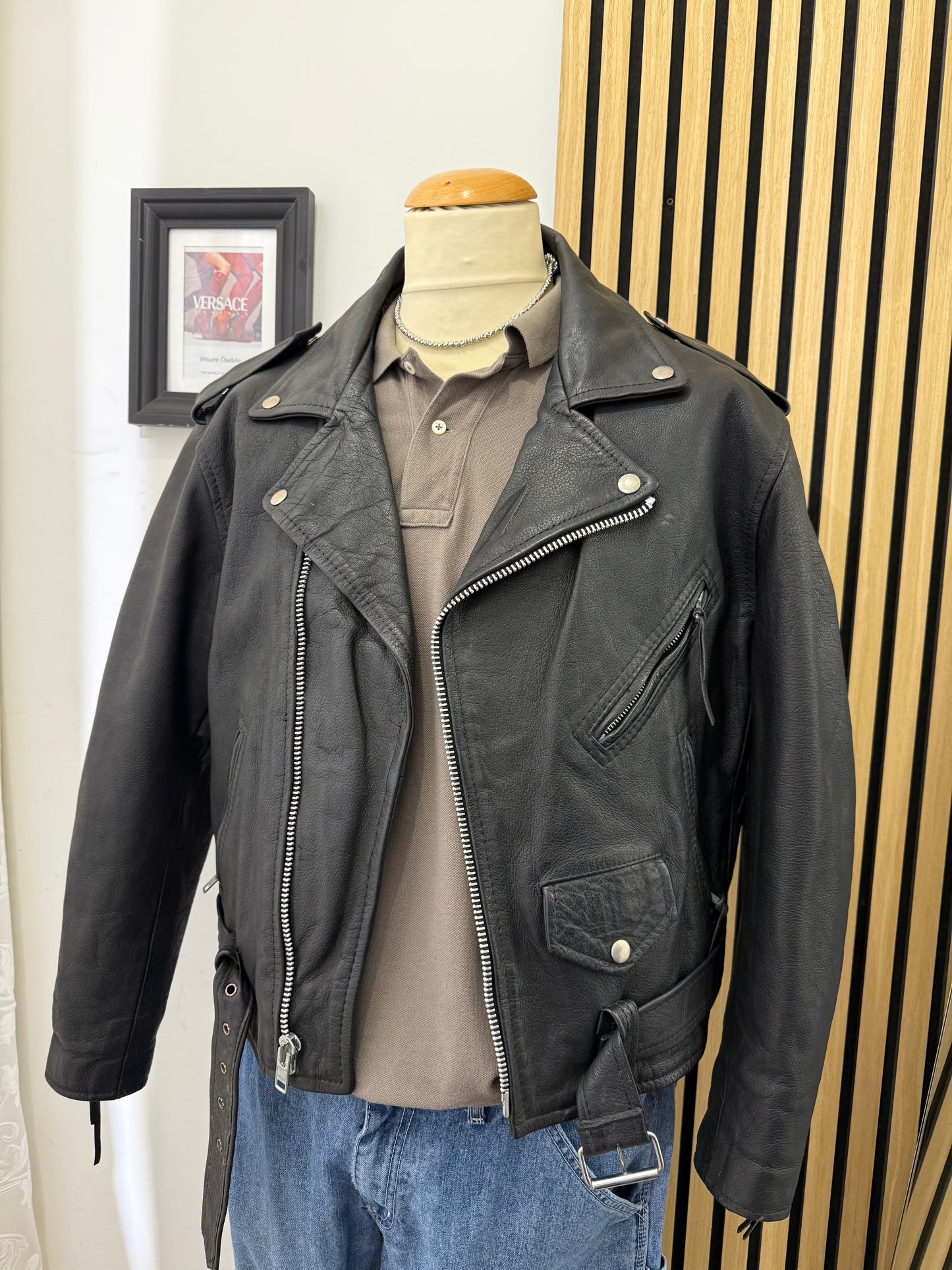 Chiodo in vera pelle, unisex