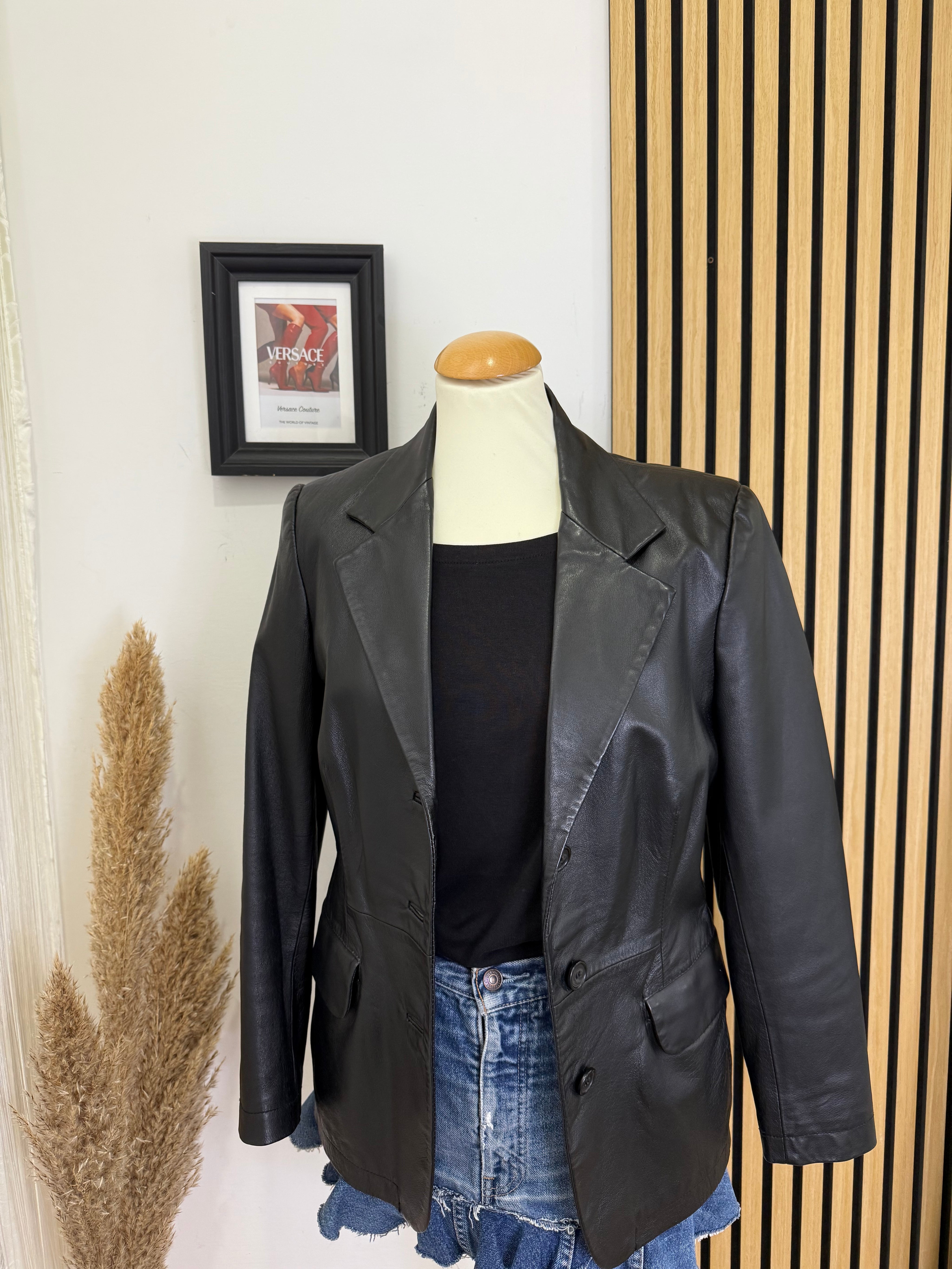 Blazer in vera pelle