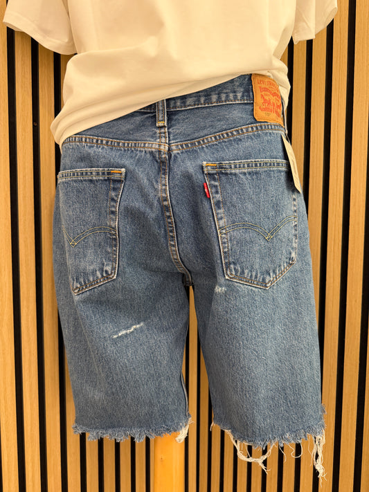 Shorts in Jeans Levi's 505 Regular Custom Cut-Off  tg46/48 ita