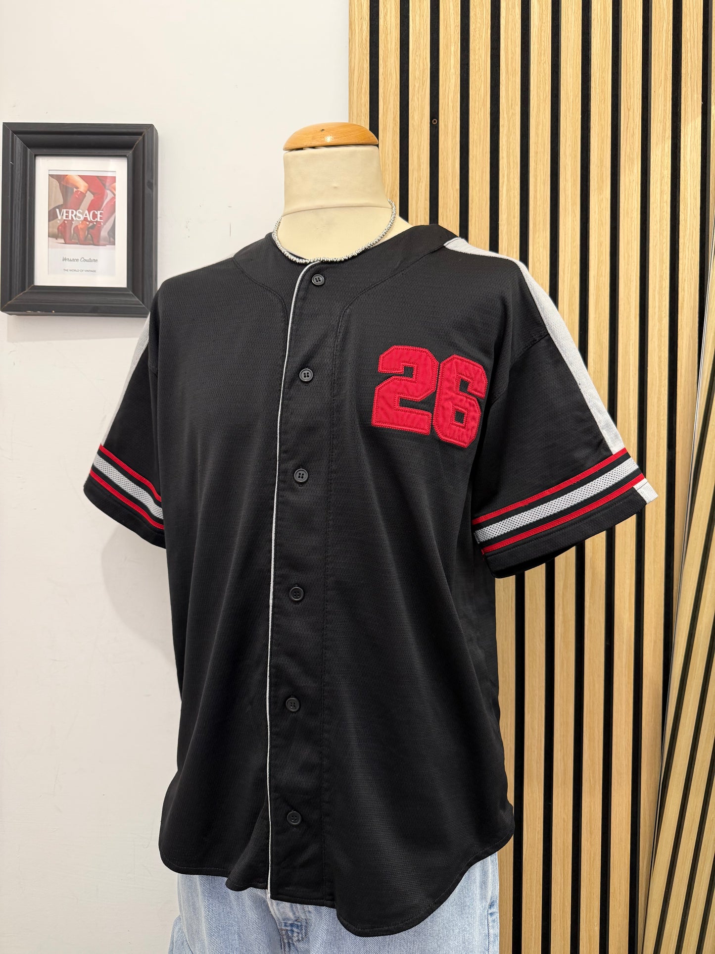 Baseball Jersey Vintage Nera #26 - Athletic Works