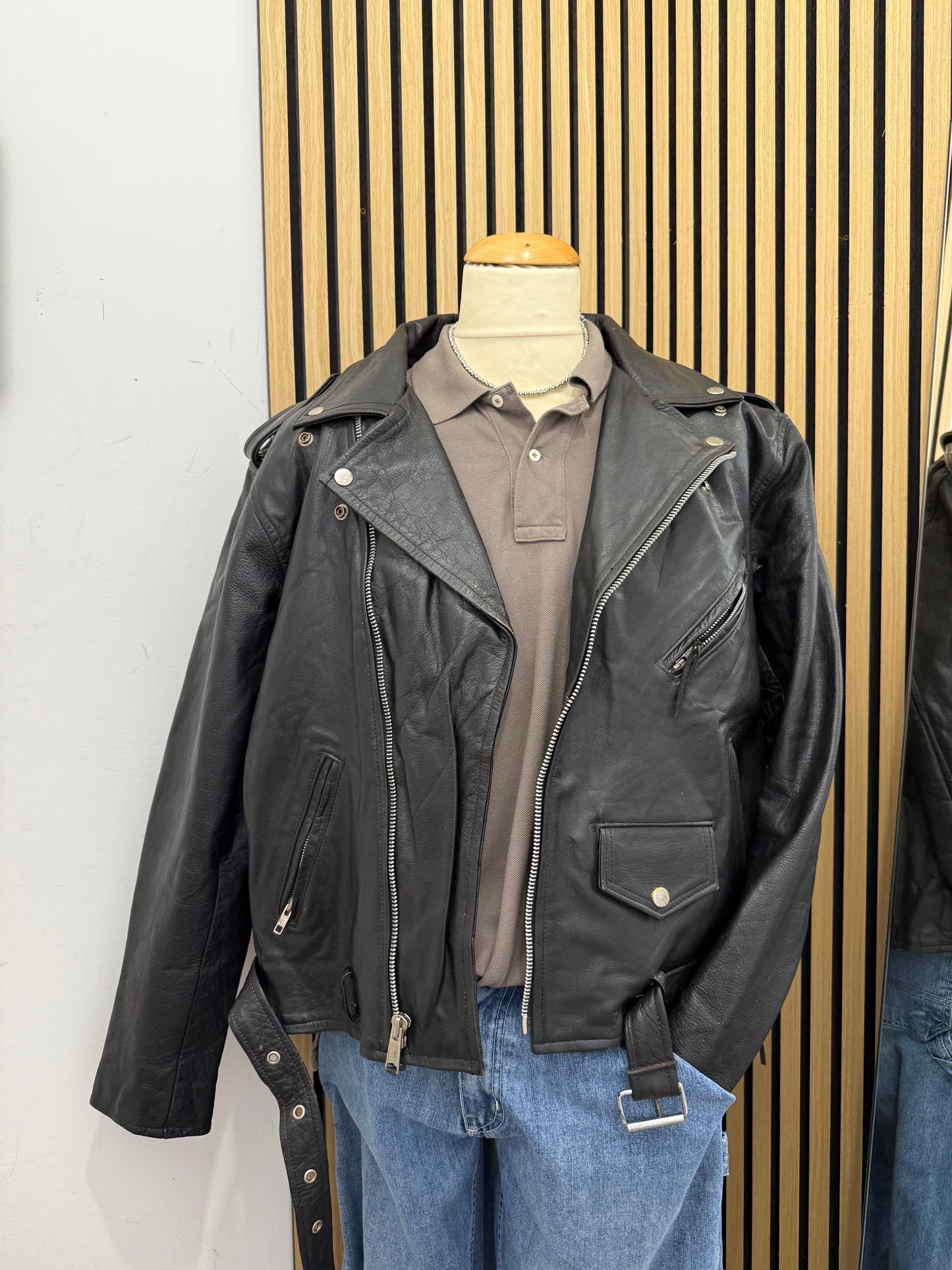 Chiodo in vera pelle, unisex