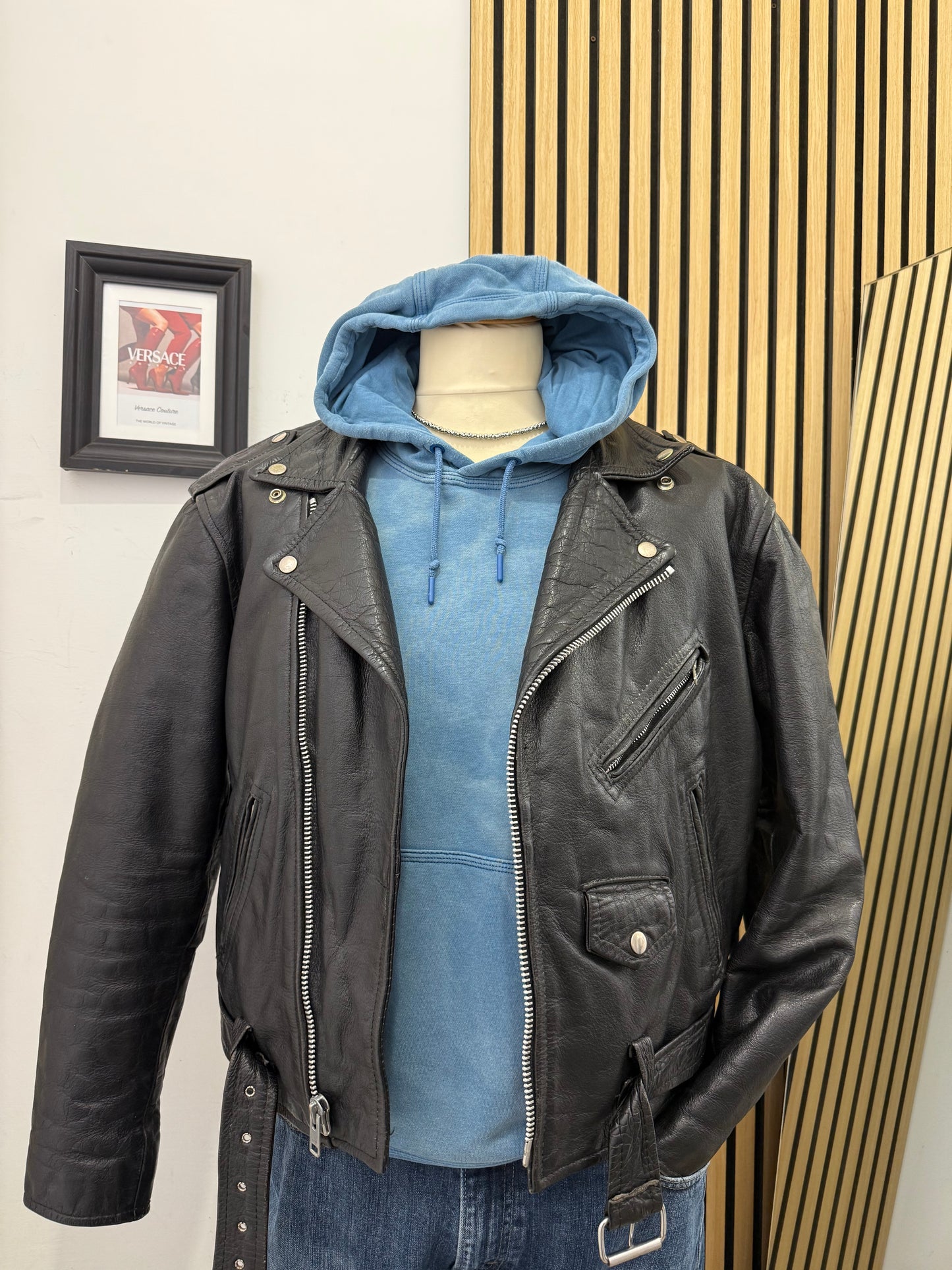 Chiodo in vera pelle, unisex