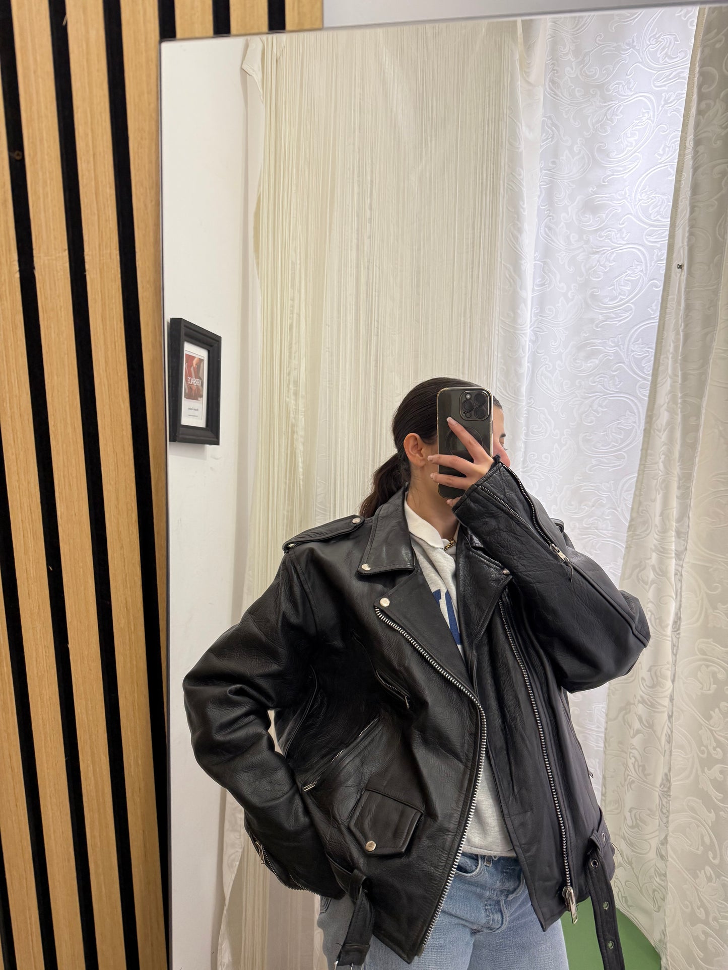 Chiodo in vera pelle, unisex