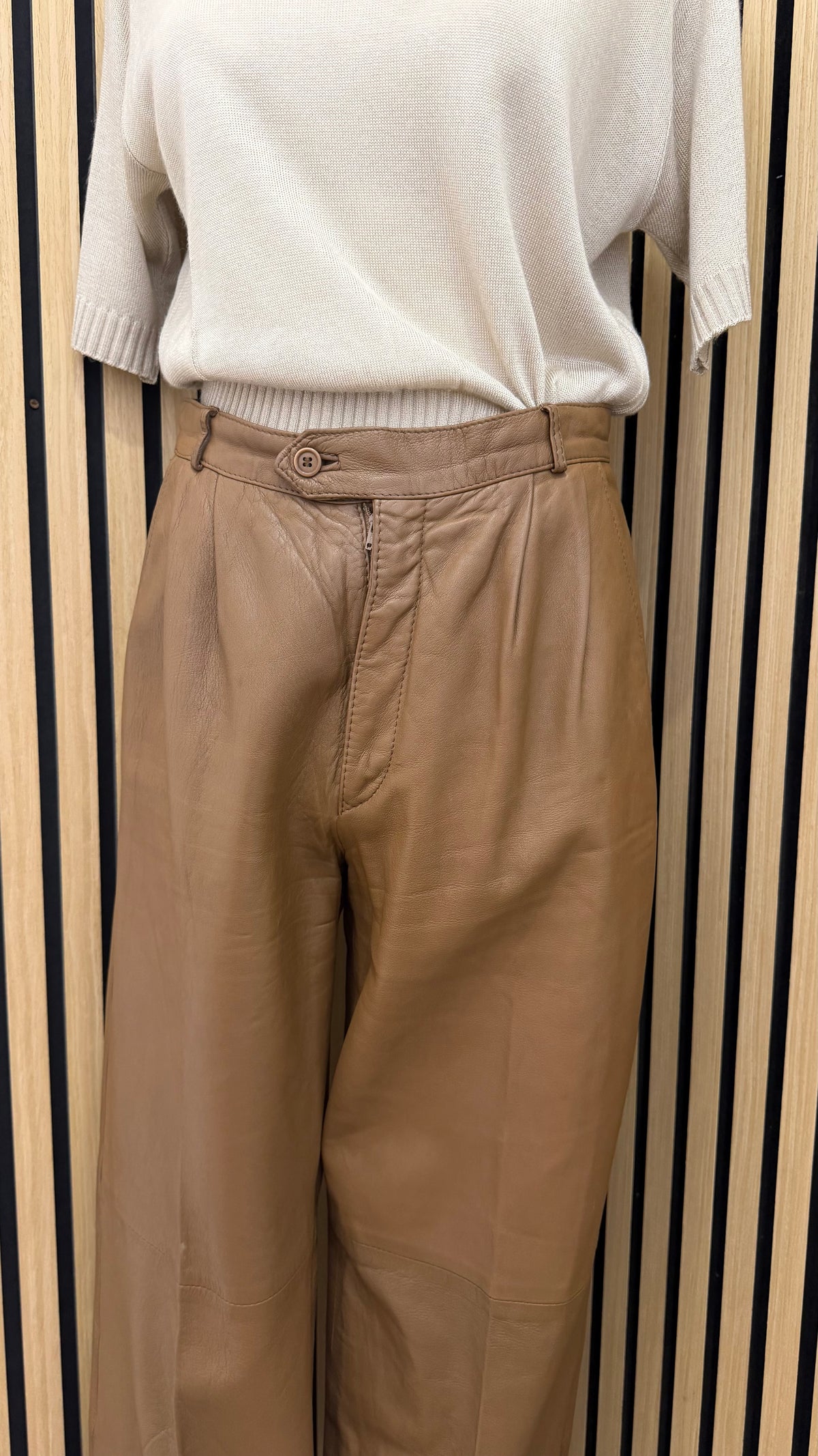 Pantaloni Vintage in 100% Vera Pelle