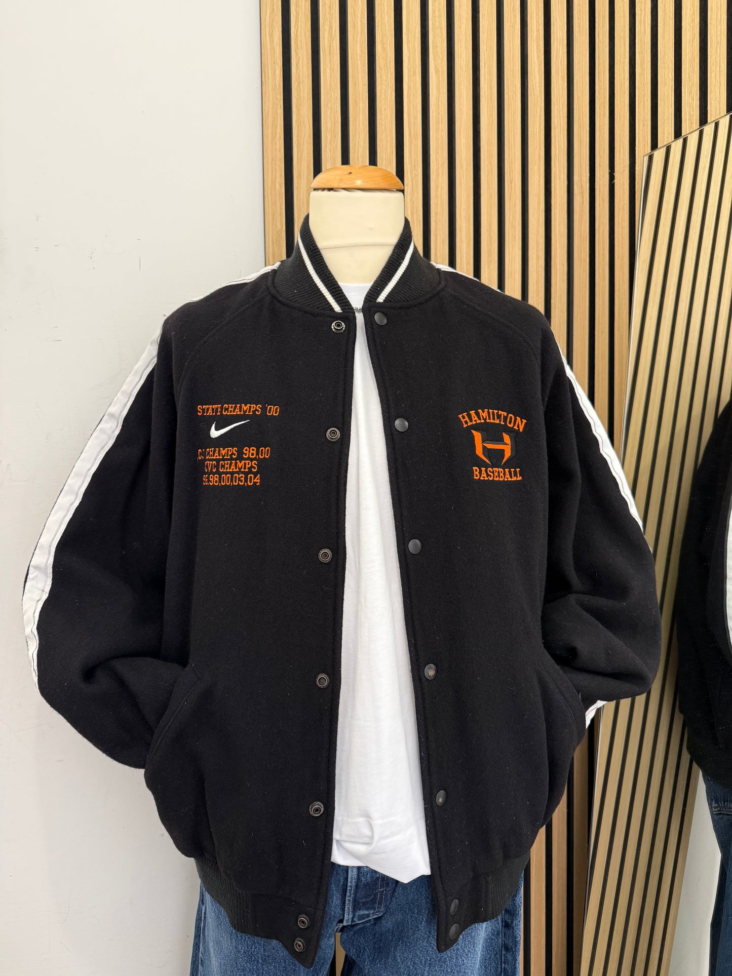 Giacca Varsity Nike Hamilton Baseball - Vintage '00s