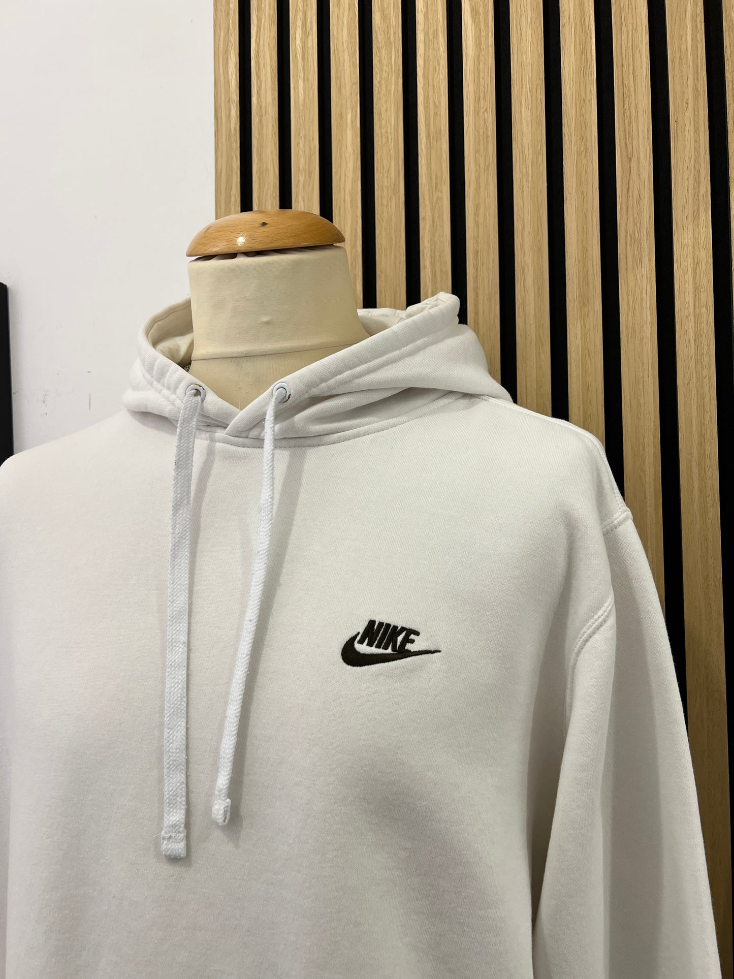 Felpa con Cappuccio Nike Club Fleece – Bianca – Taglia XL