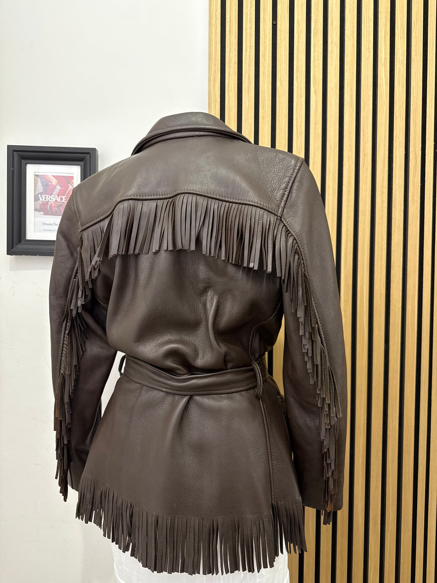 Giacca In Vera Pelle con frange