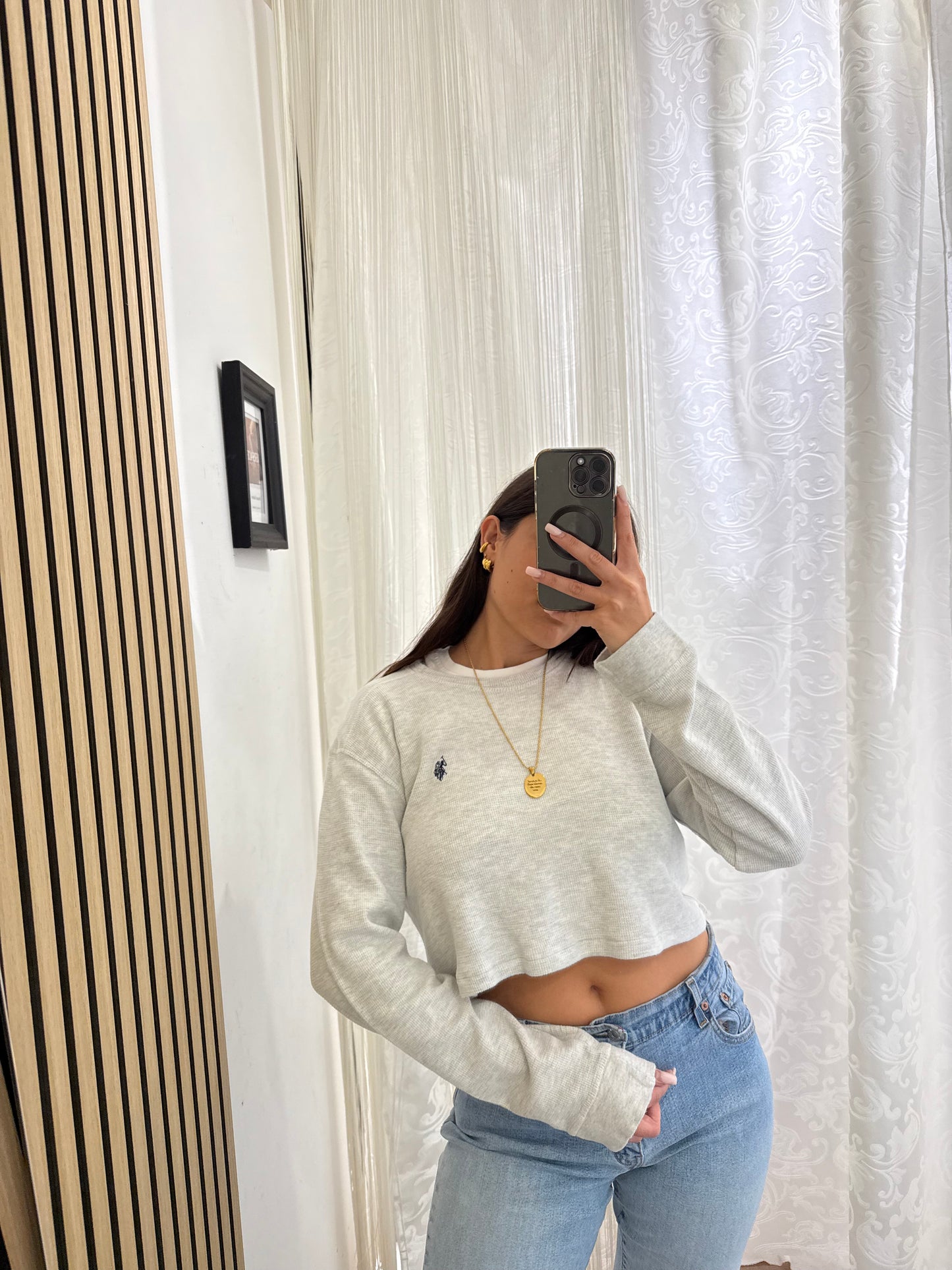 Maglietta crop U.S. polo