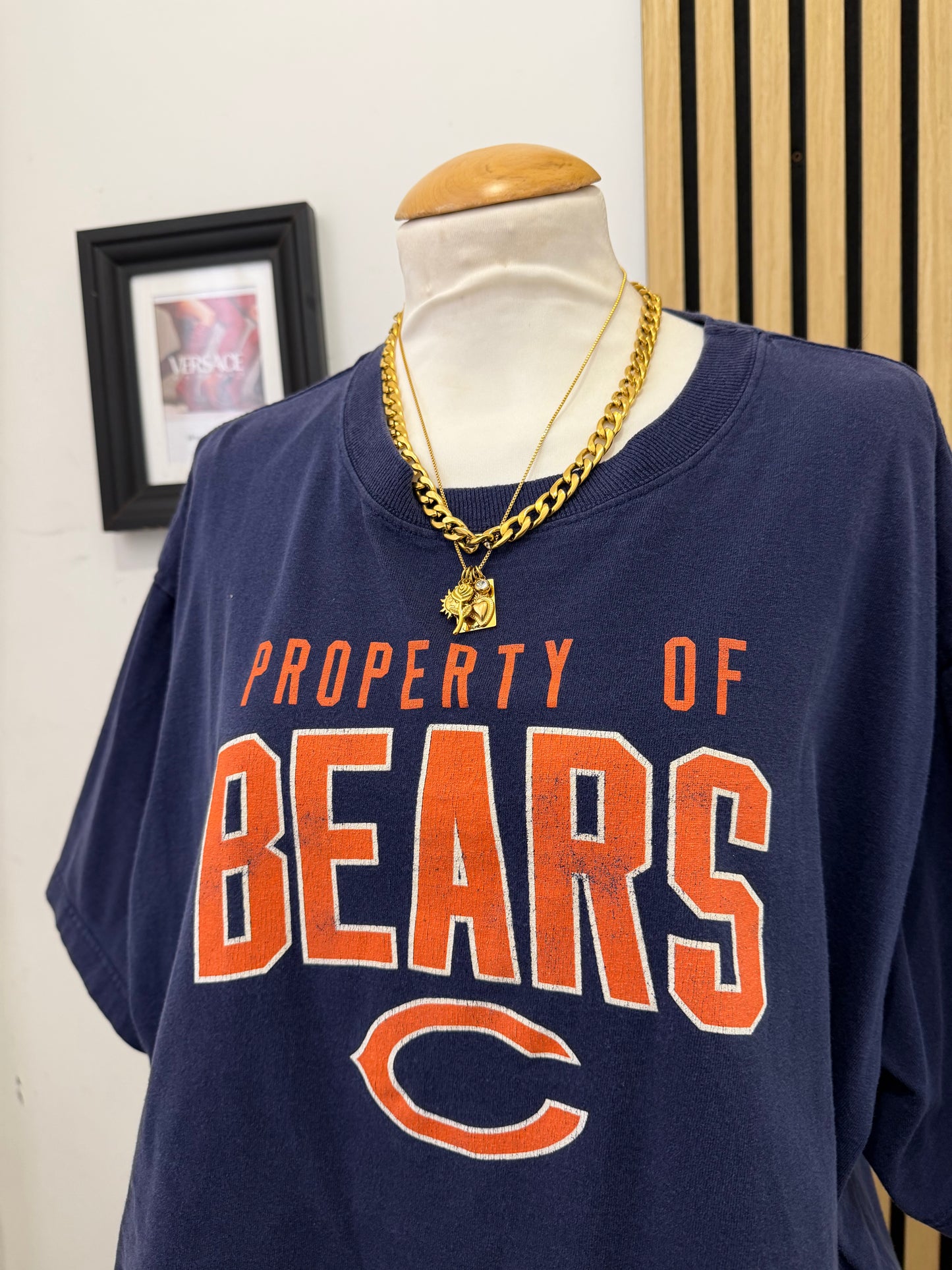 T-shirt crop Vintage Chicago Bears "Property Of"