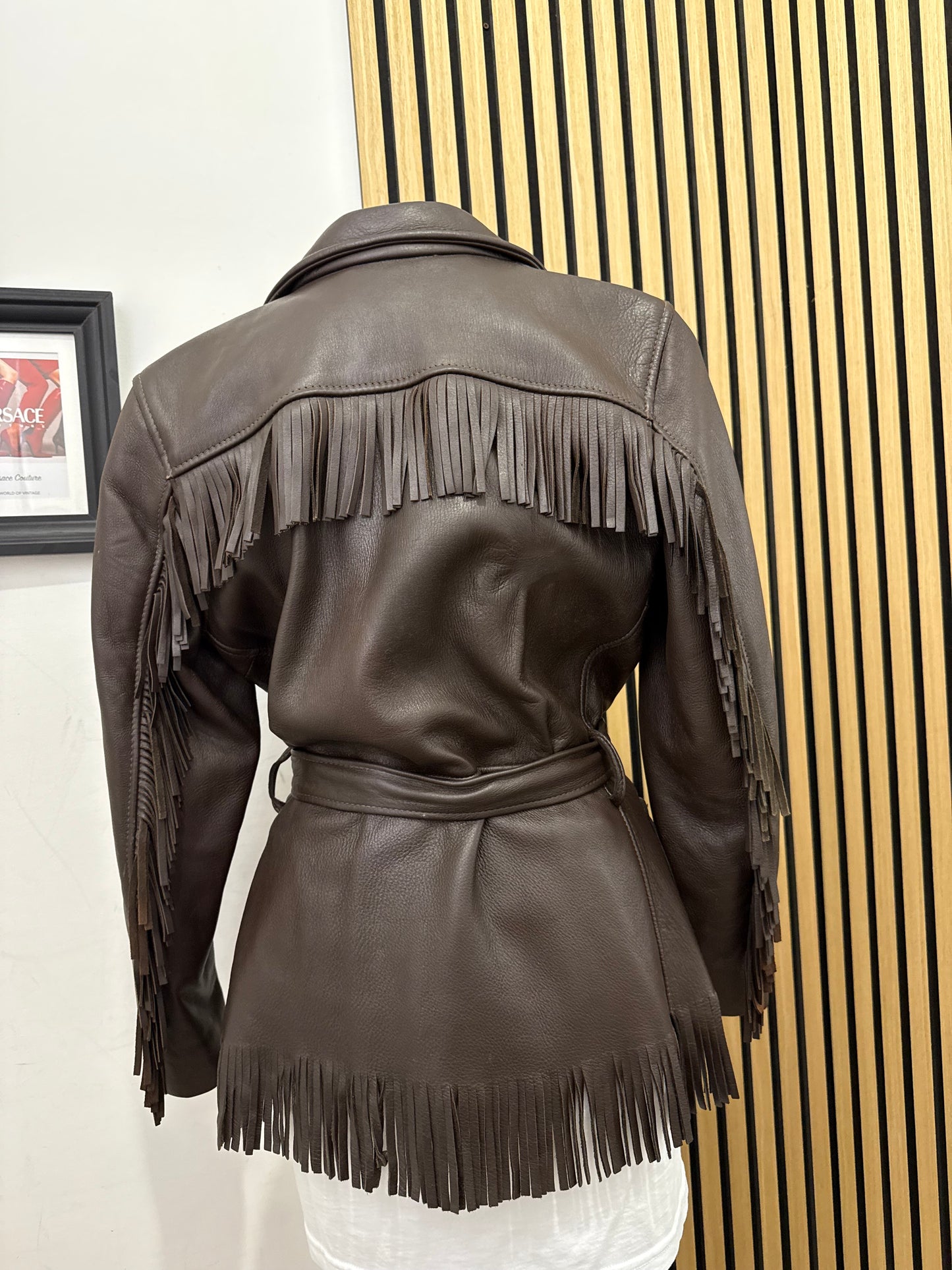 Giacca In Vera Pelle con frange