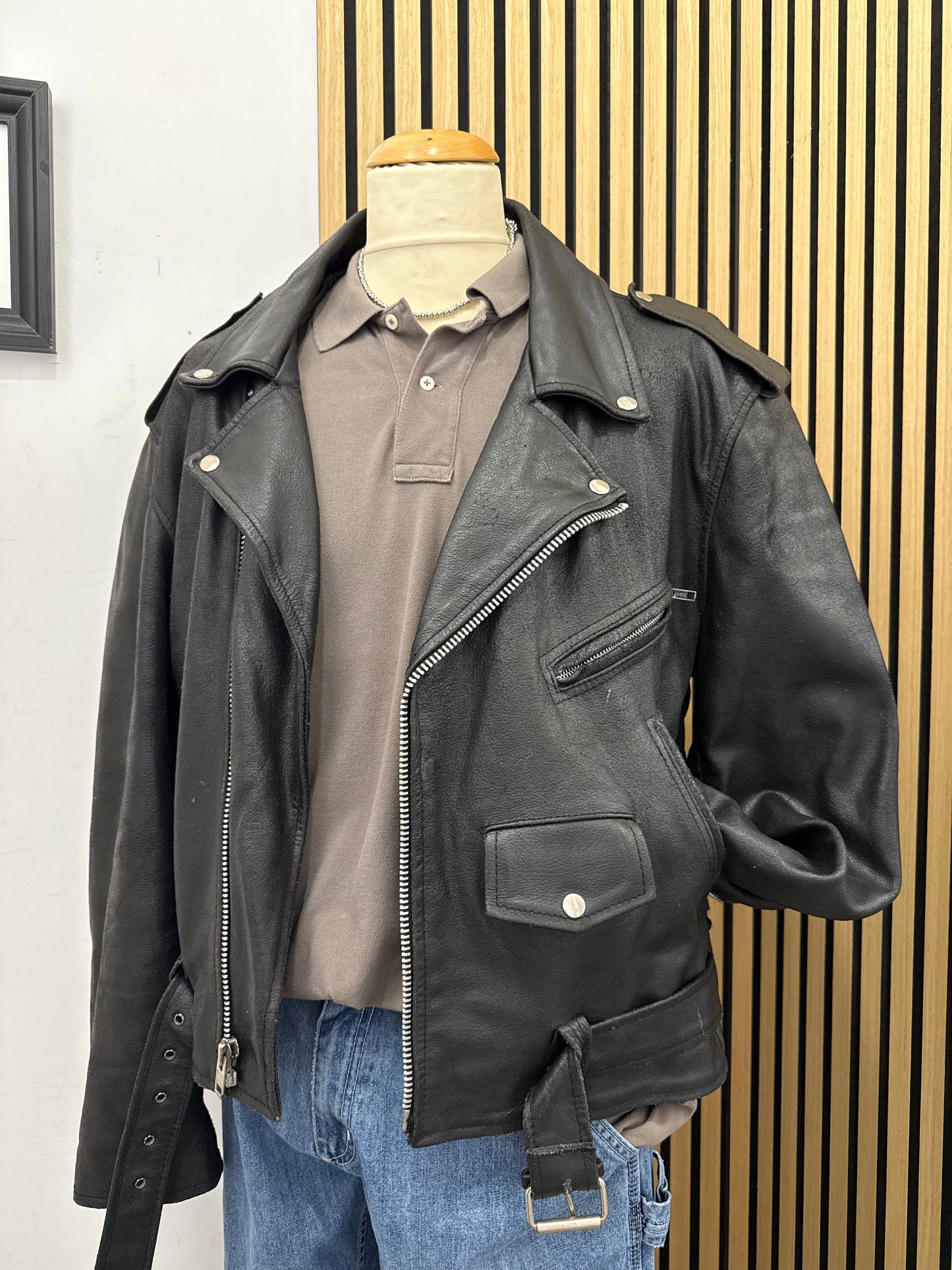 Chiodo in vera pelle, unisex