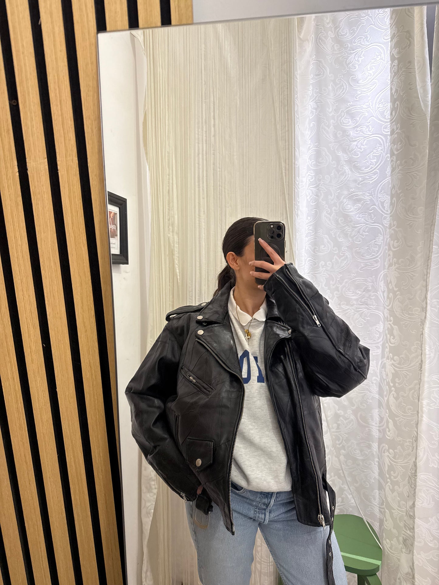 Chiodo in vera pelle, unisex