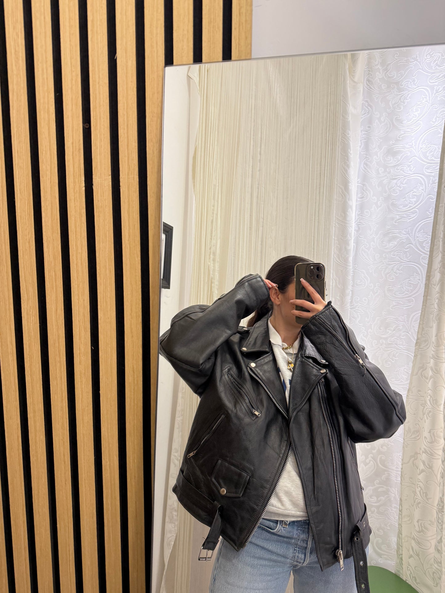 Chiodo in vera pelle, unisex