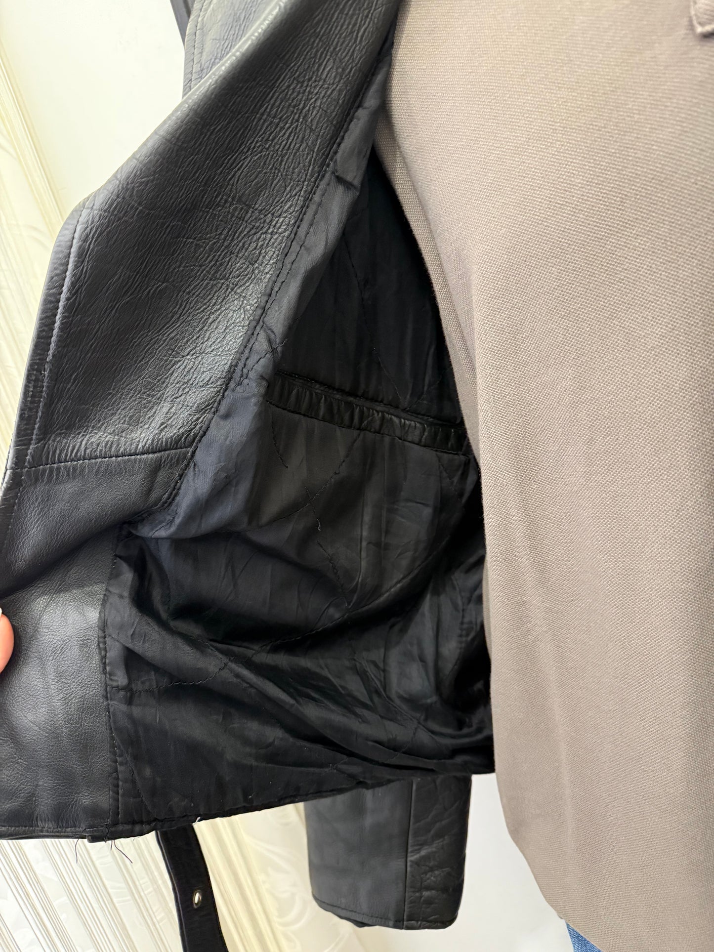 Chiodo in vera pelle, unisex