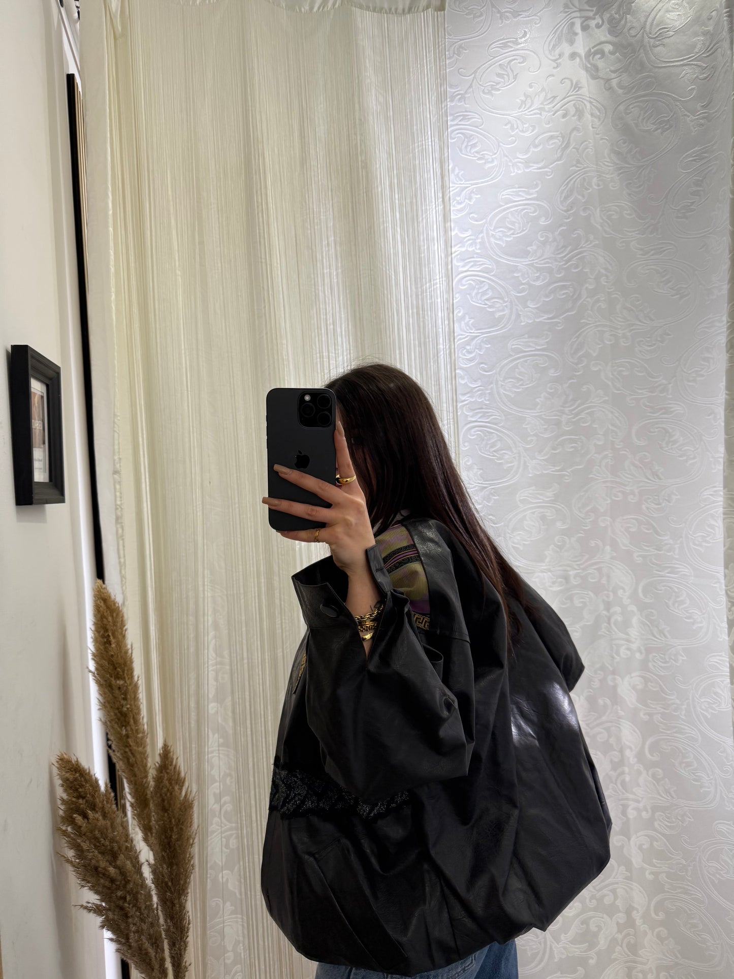 Giacca in vera pelle Over