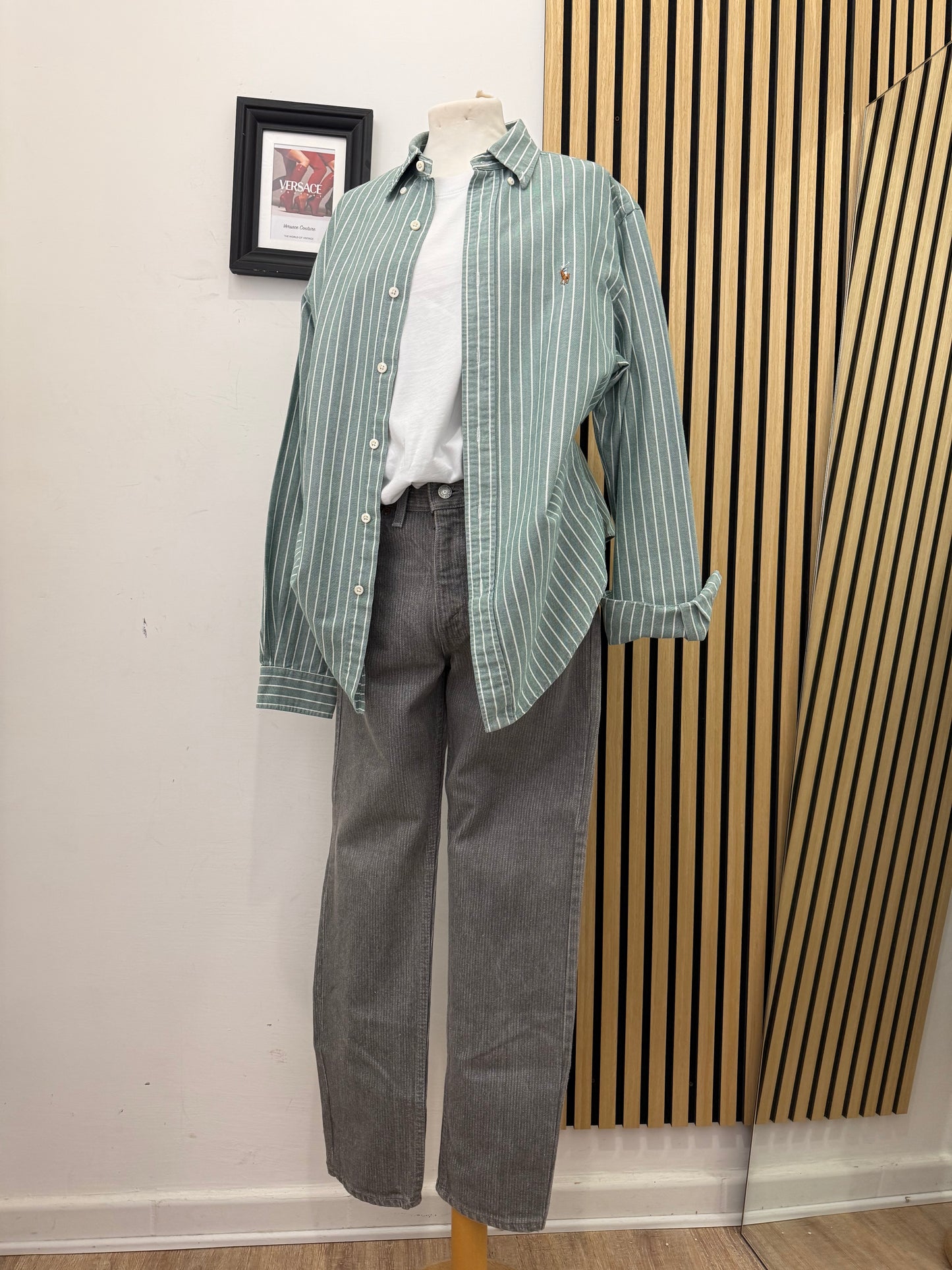 Vintage Levi's Pinstripe Jeans  Grey