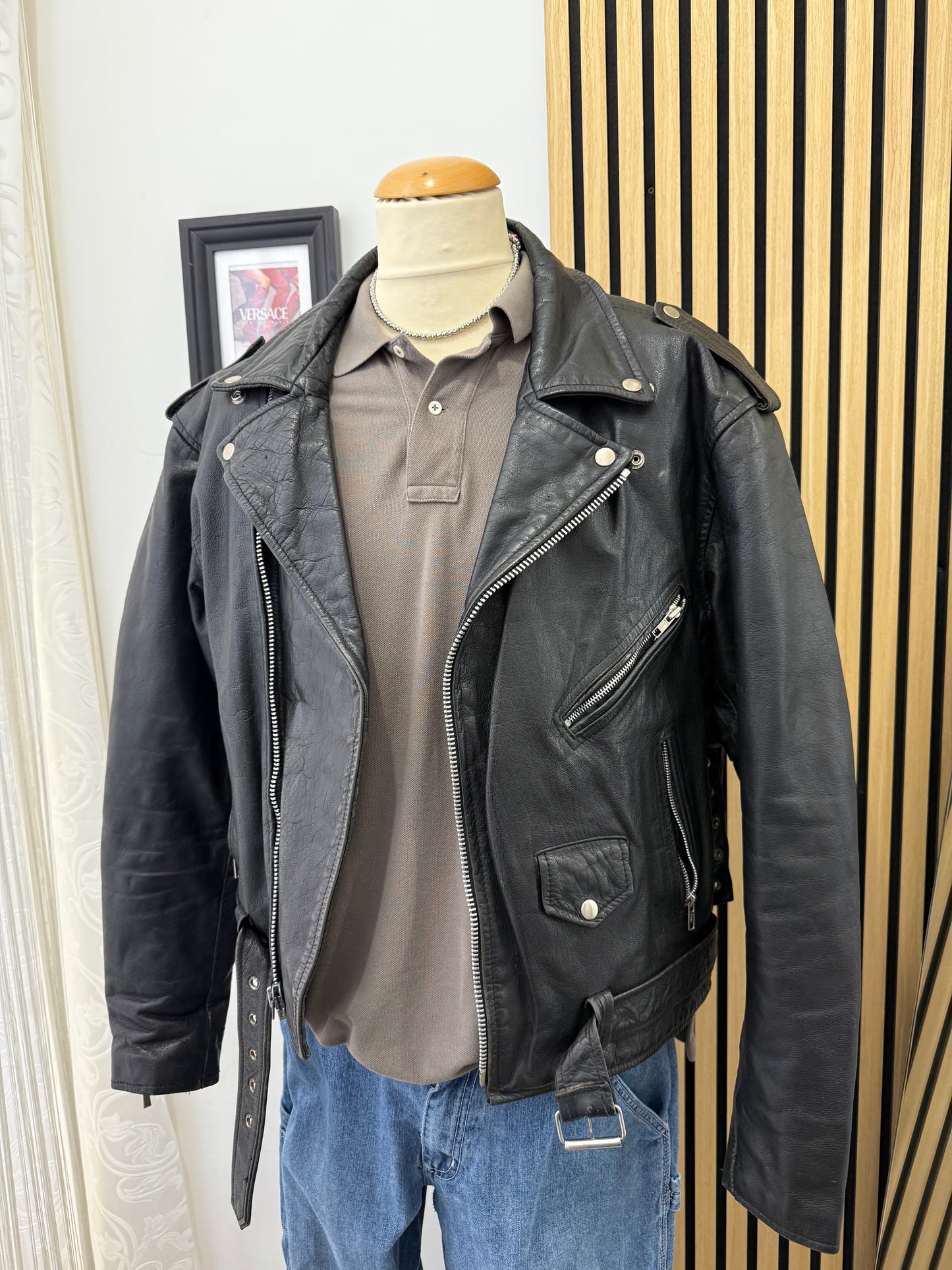 Chiodo in vera pelle, unisex