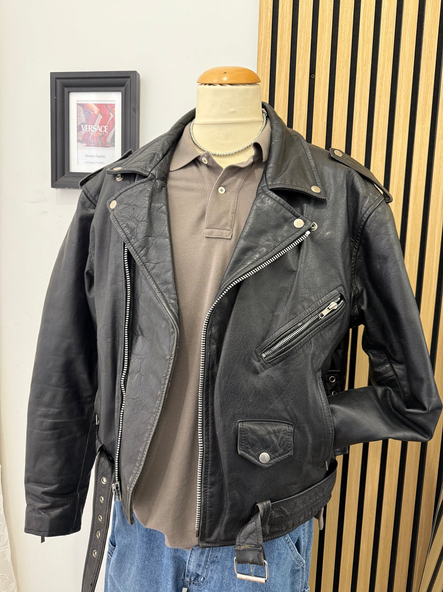 Chiodo in vera pelle, unisex