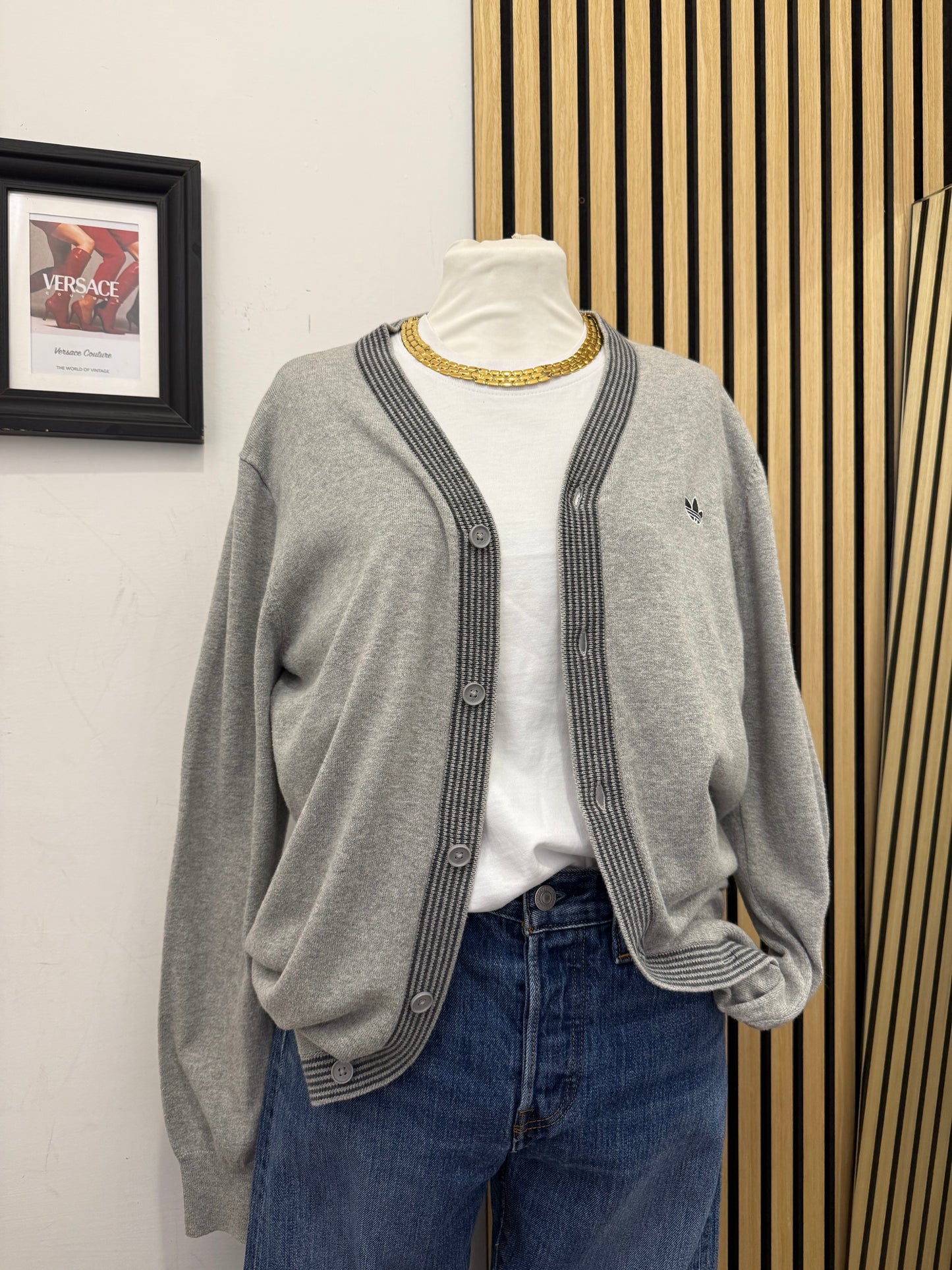 Cardigan vintage Adidas Originals unisex