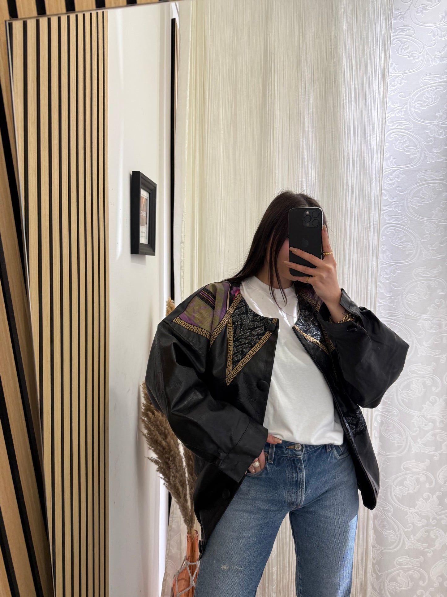 Giacca in vera pelle Over