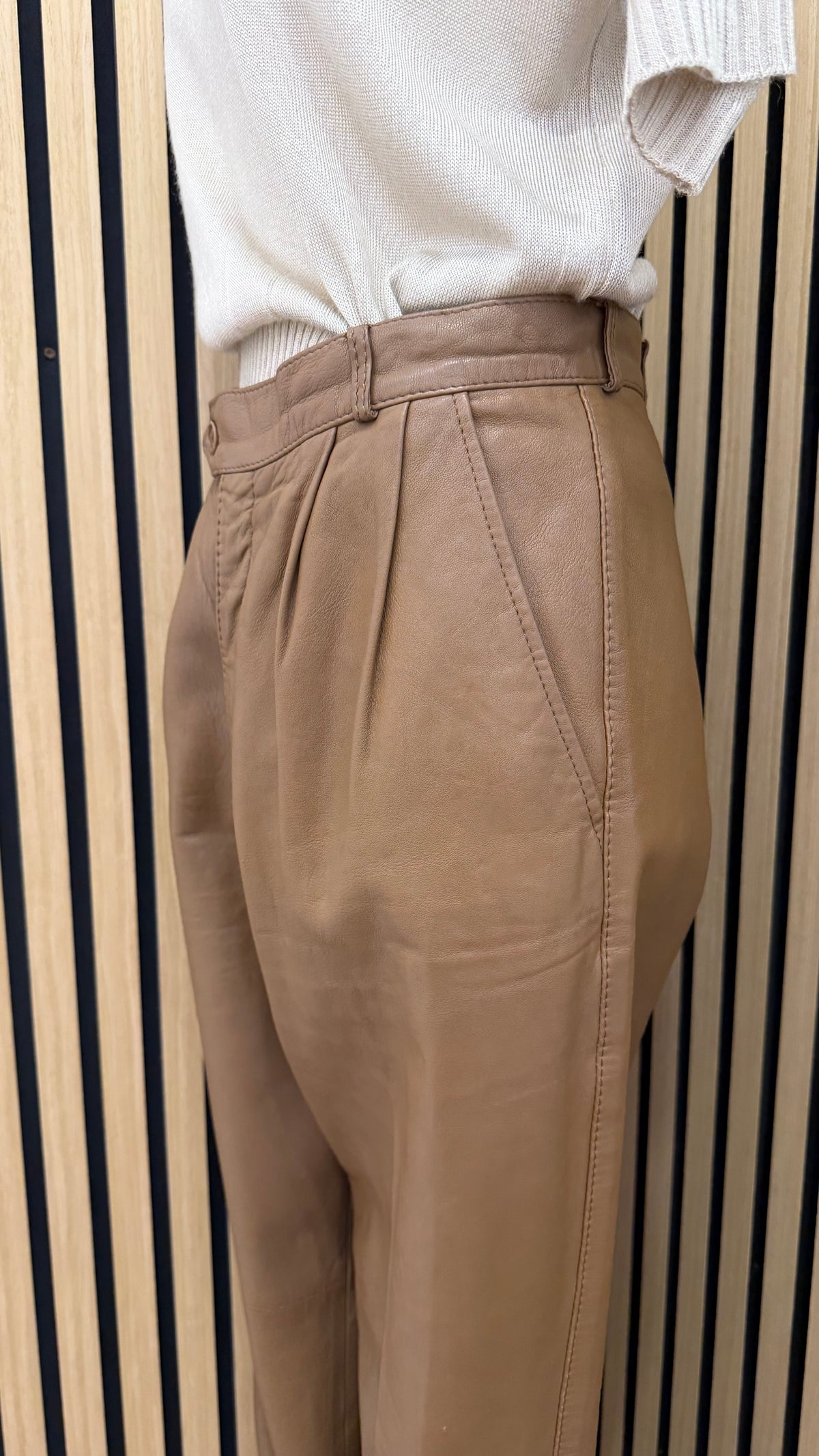 Pantaloni Vintage in 100% Vera Pelle