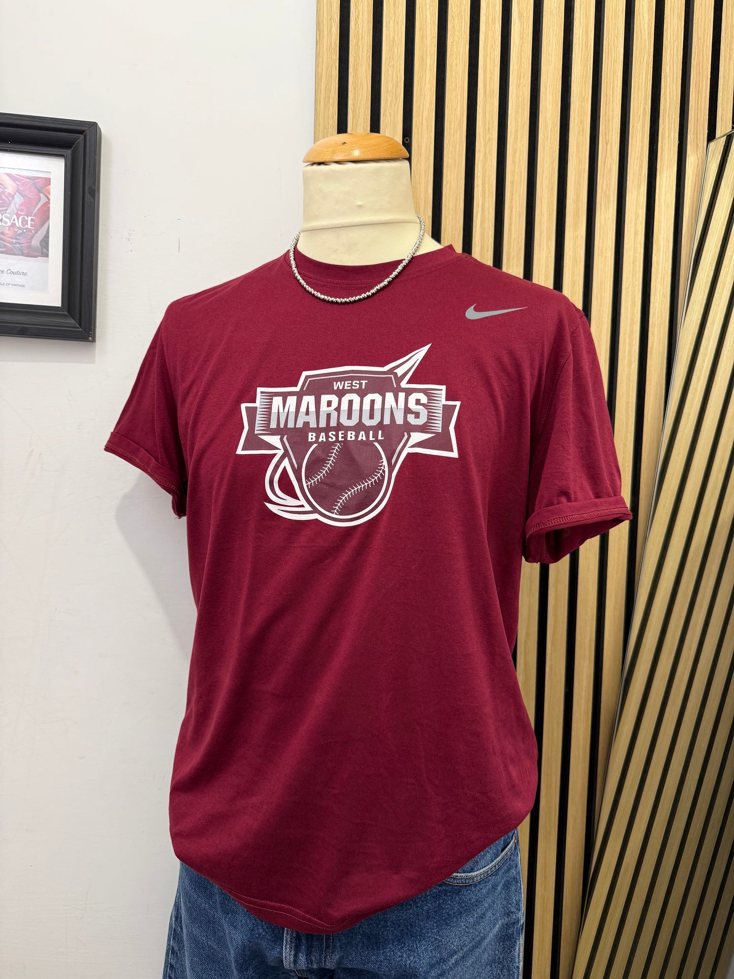 T-Shirt Nike West Maroons Baseball - Dri-Fit Performance