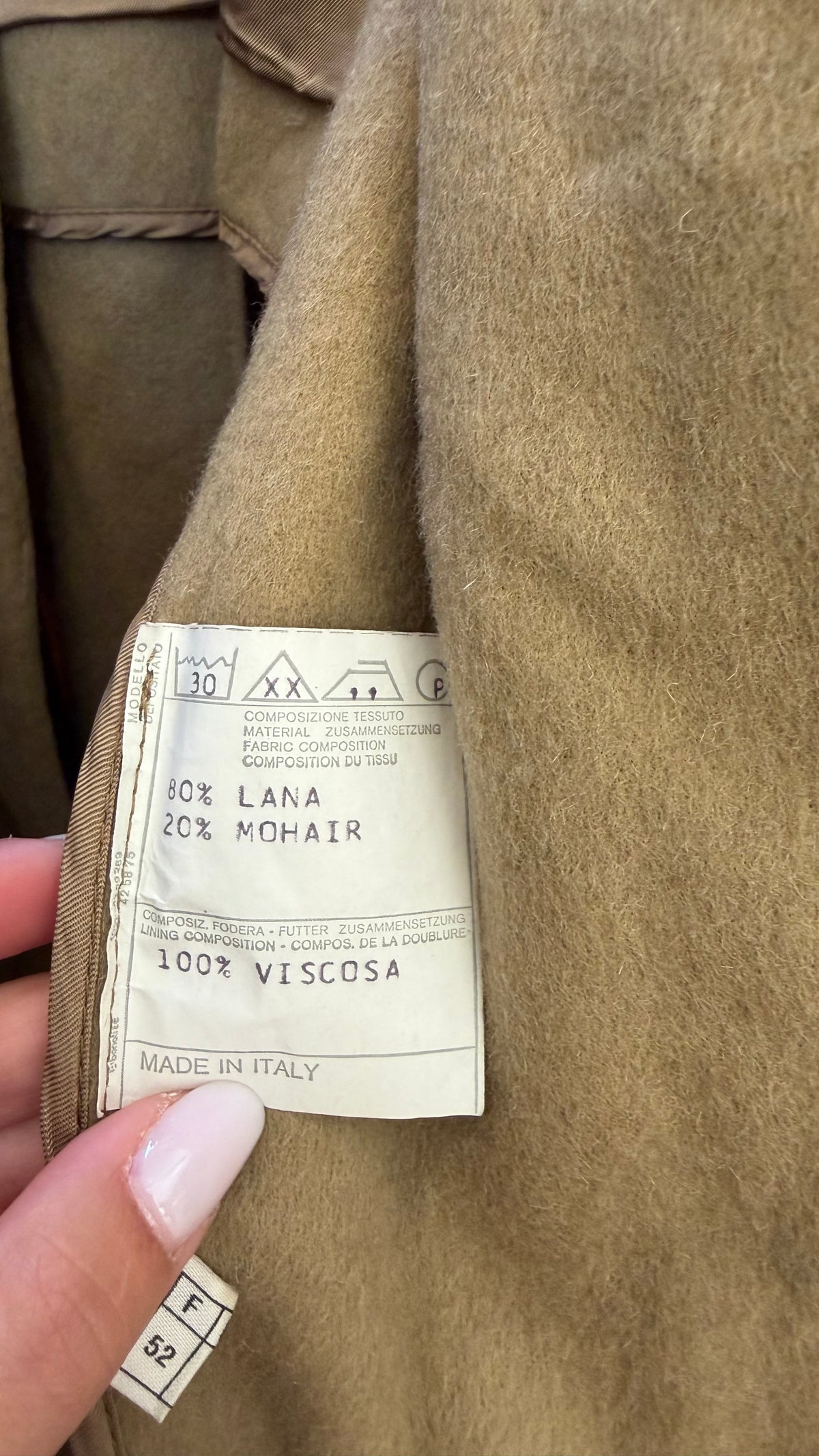 Cappotto Loden Vintage Belfe "Kaiseradler" in Lana e Mohair – Taglia 52