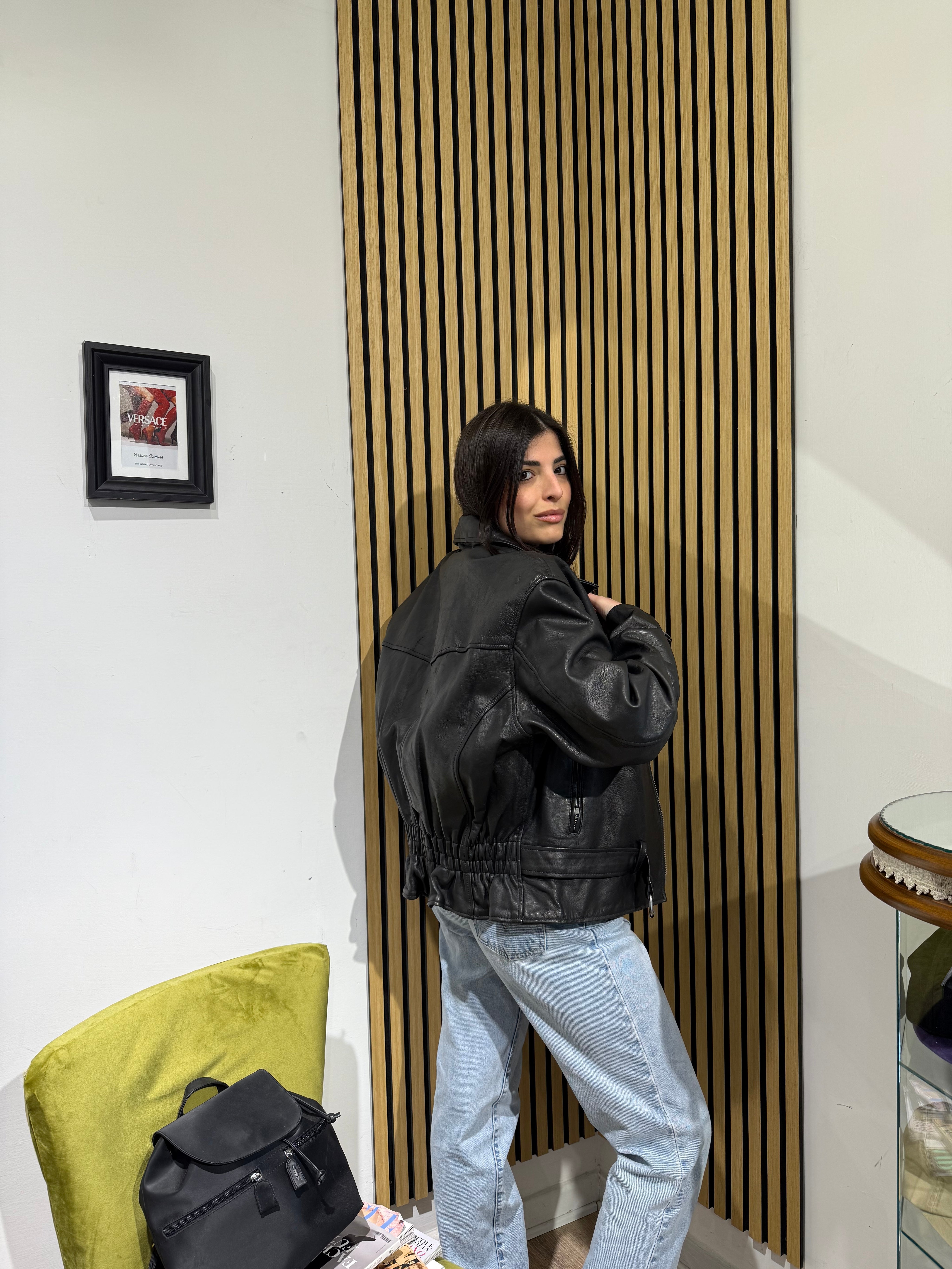 Giacca in Vera Pelle unisex over