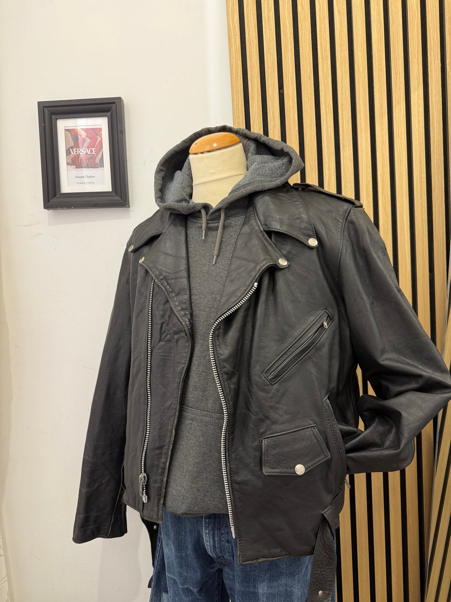 Chiodo in vera pelle, unisex