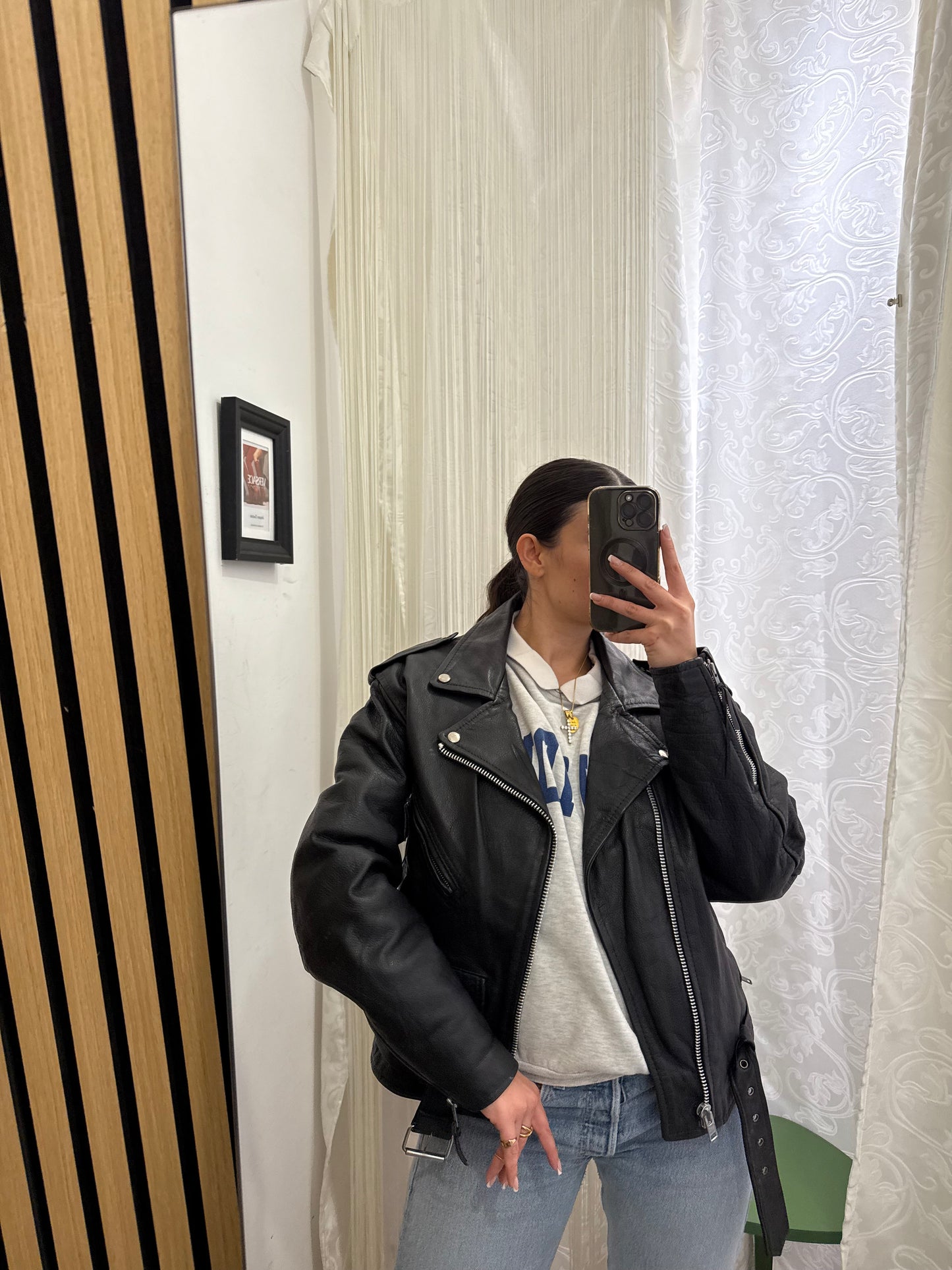 Chiodo in vera pelle, unisex