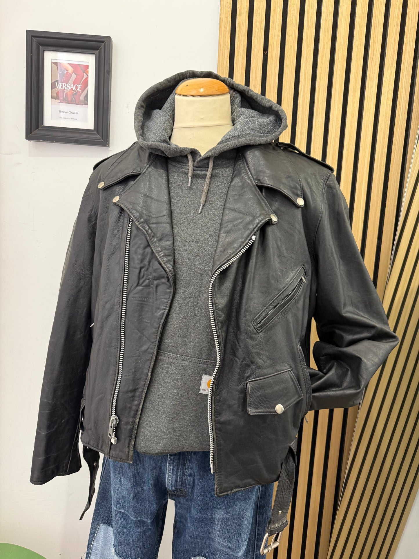 Chiodo in vera pelle, unisex