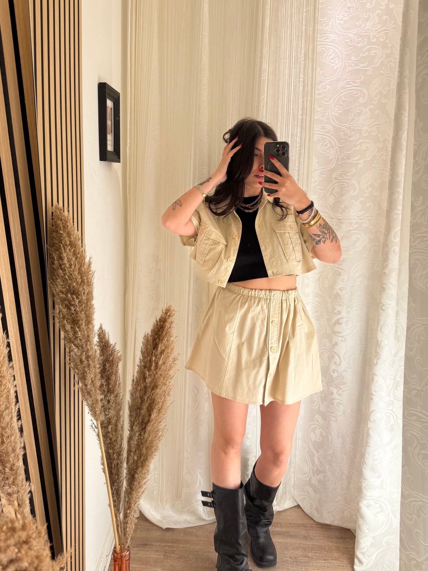 Coordinato Camicia Crop e gonna