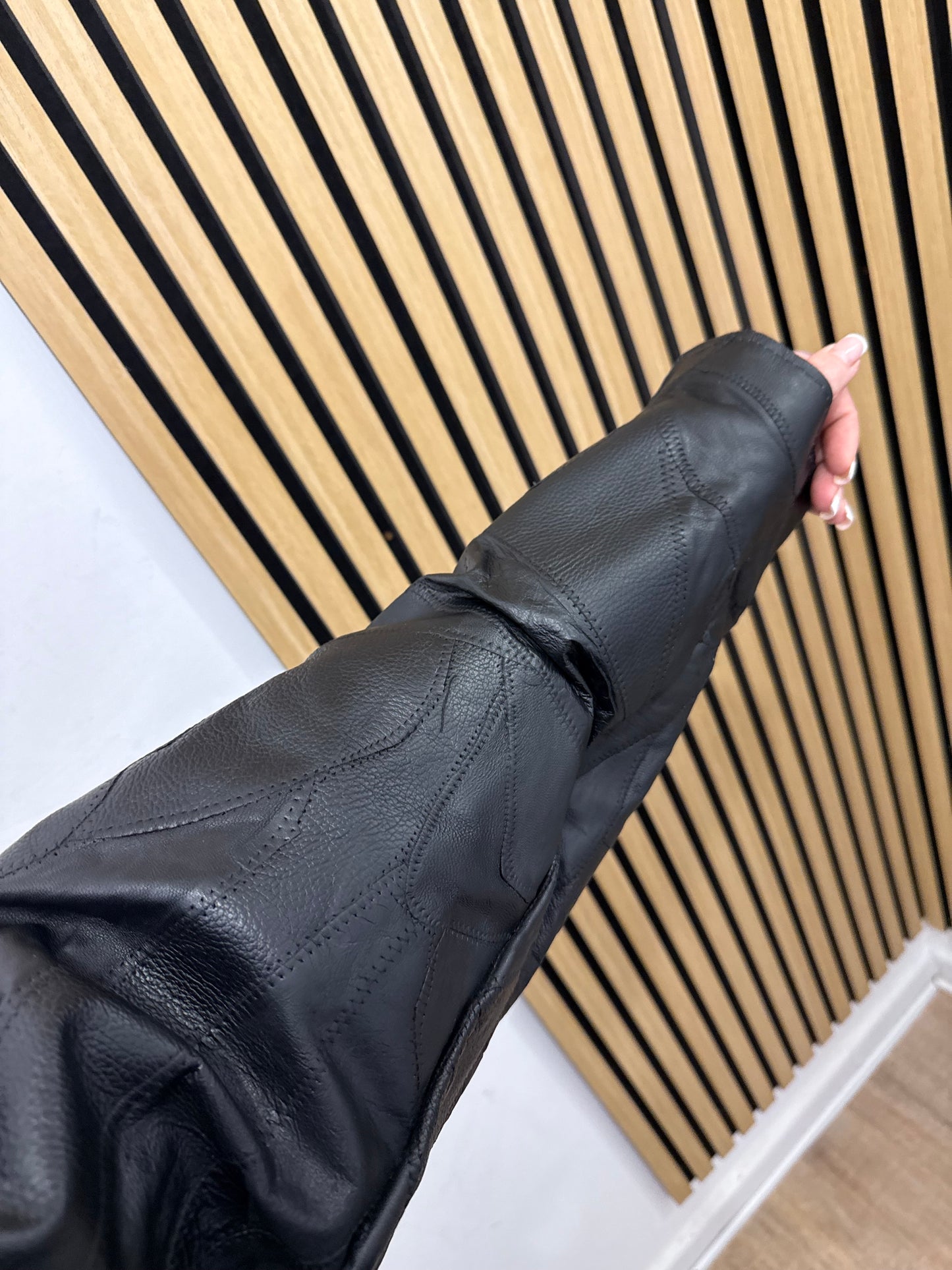 Chiodo Buffalo Leather in vera pelle, unisex