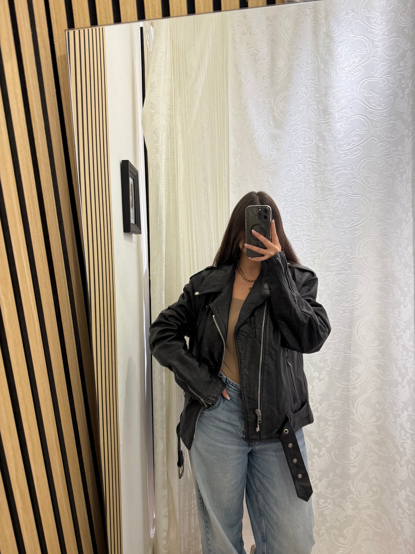 Chiodo in vera pelle, unisex