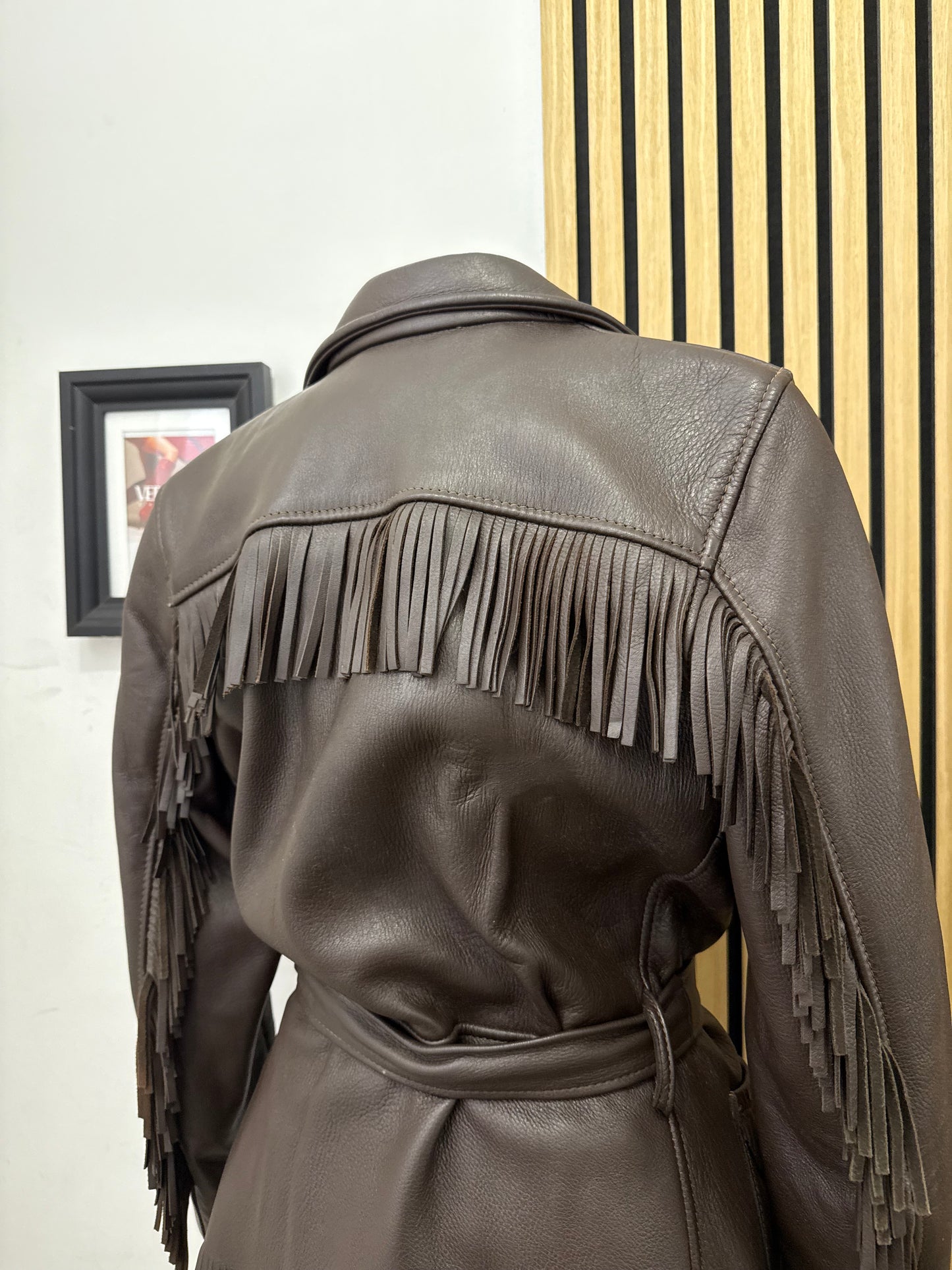 Giacca In Vera Pelle con frange