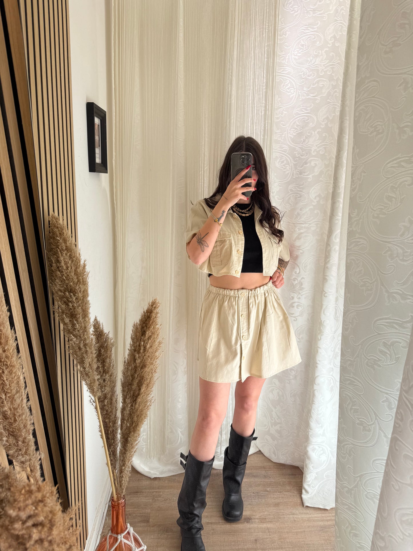 Coordinato Camicia Crop e gonna